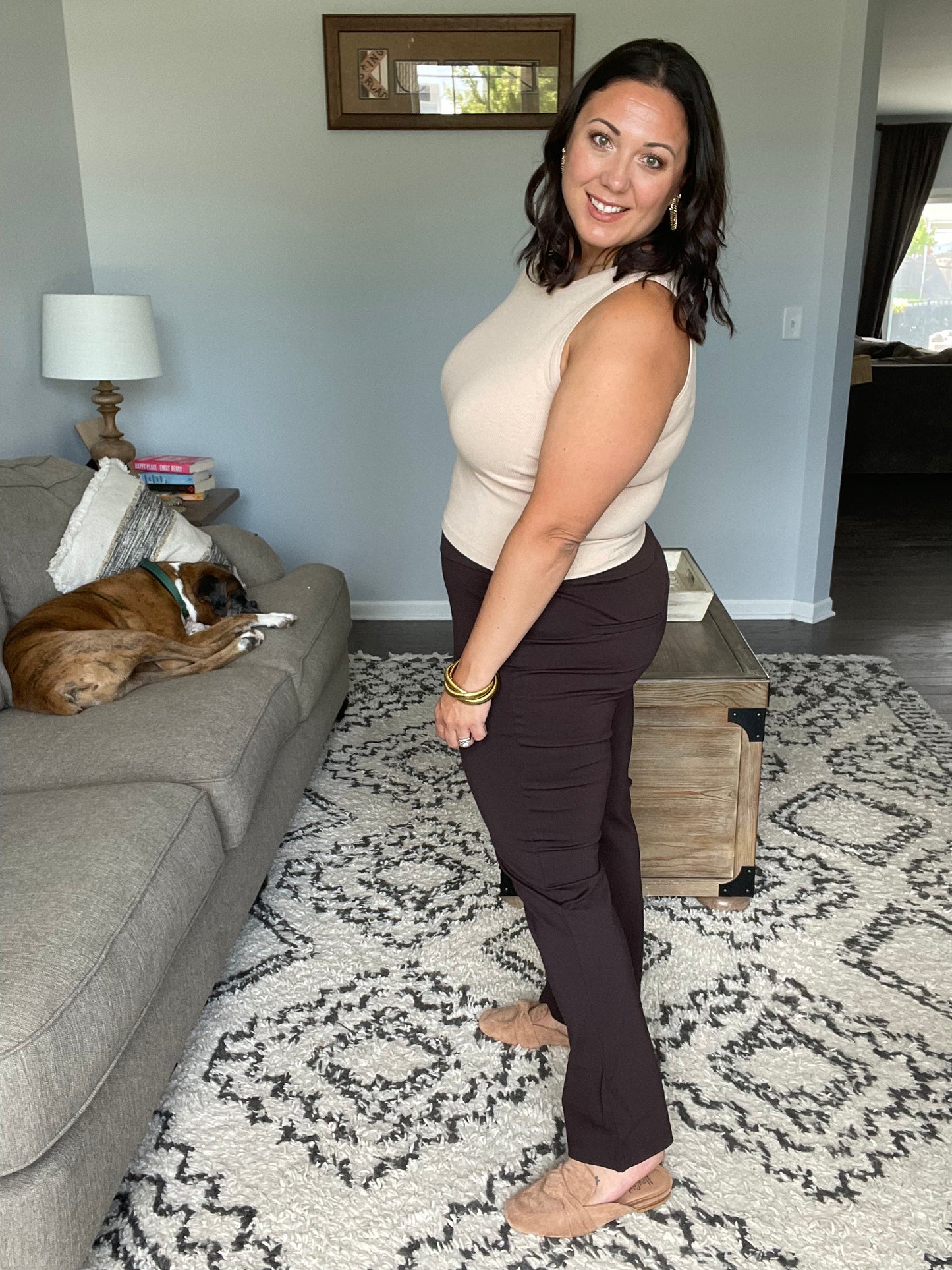 Magic Straight Pants in Chocolate