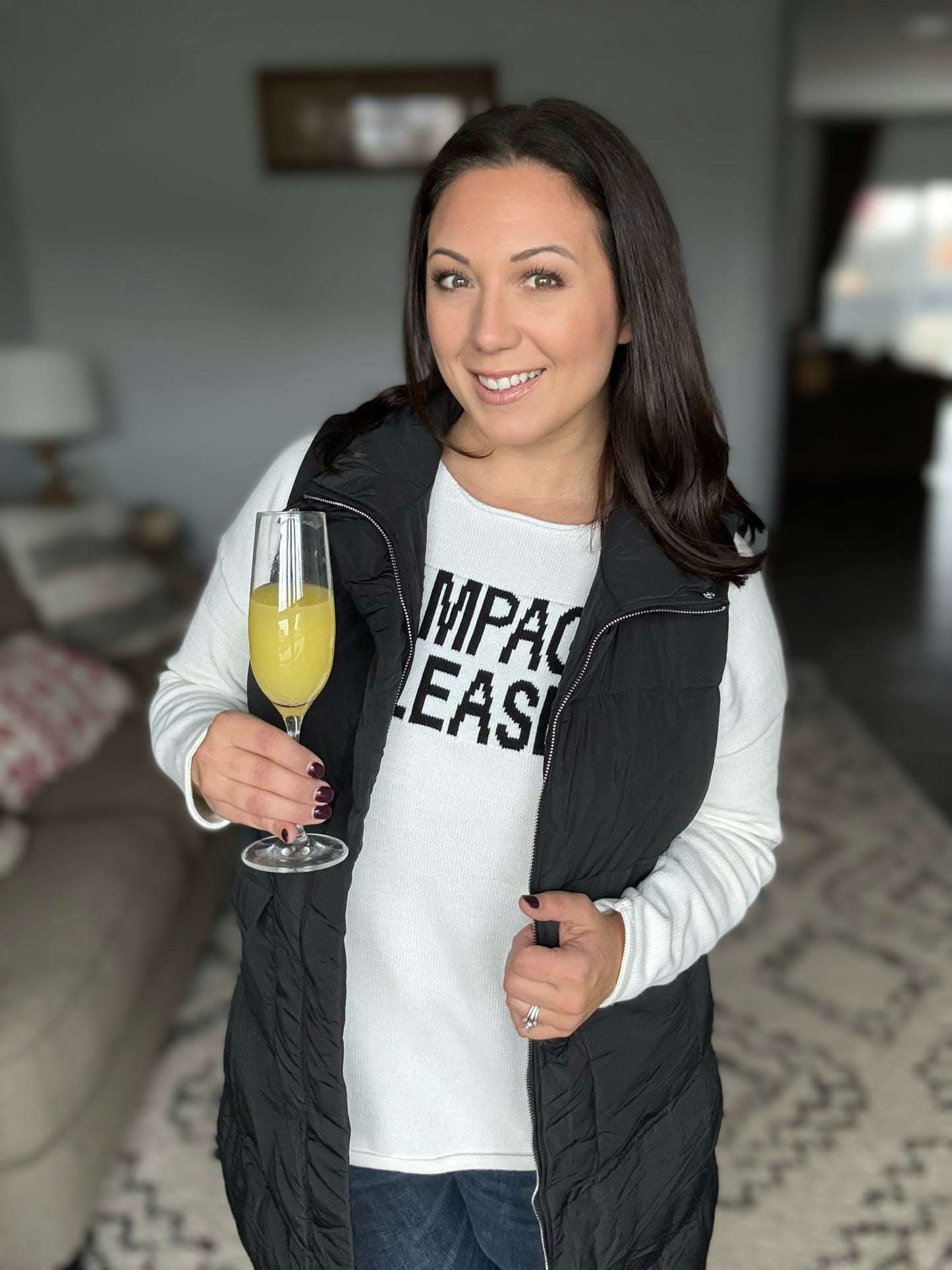 Champagne Please Lightweight Sweater