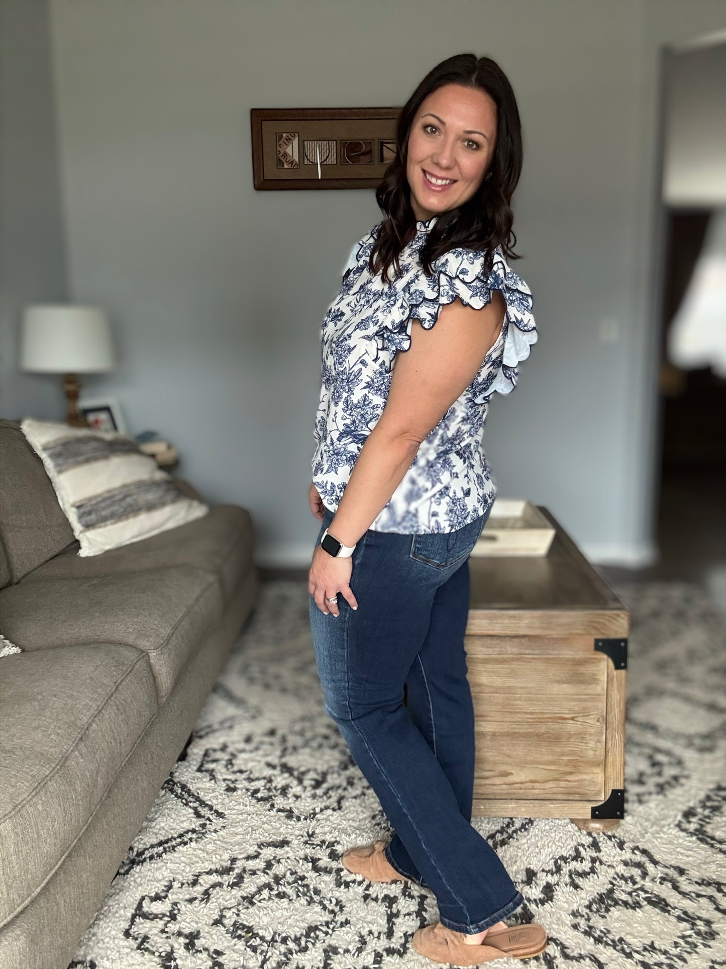 Judy Blue Dark Wash High Rise Thermal Straight Leg Jeans