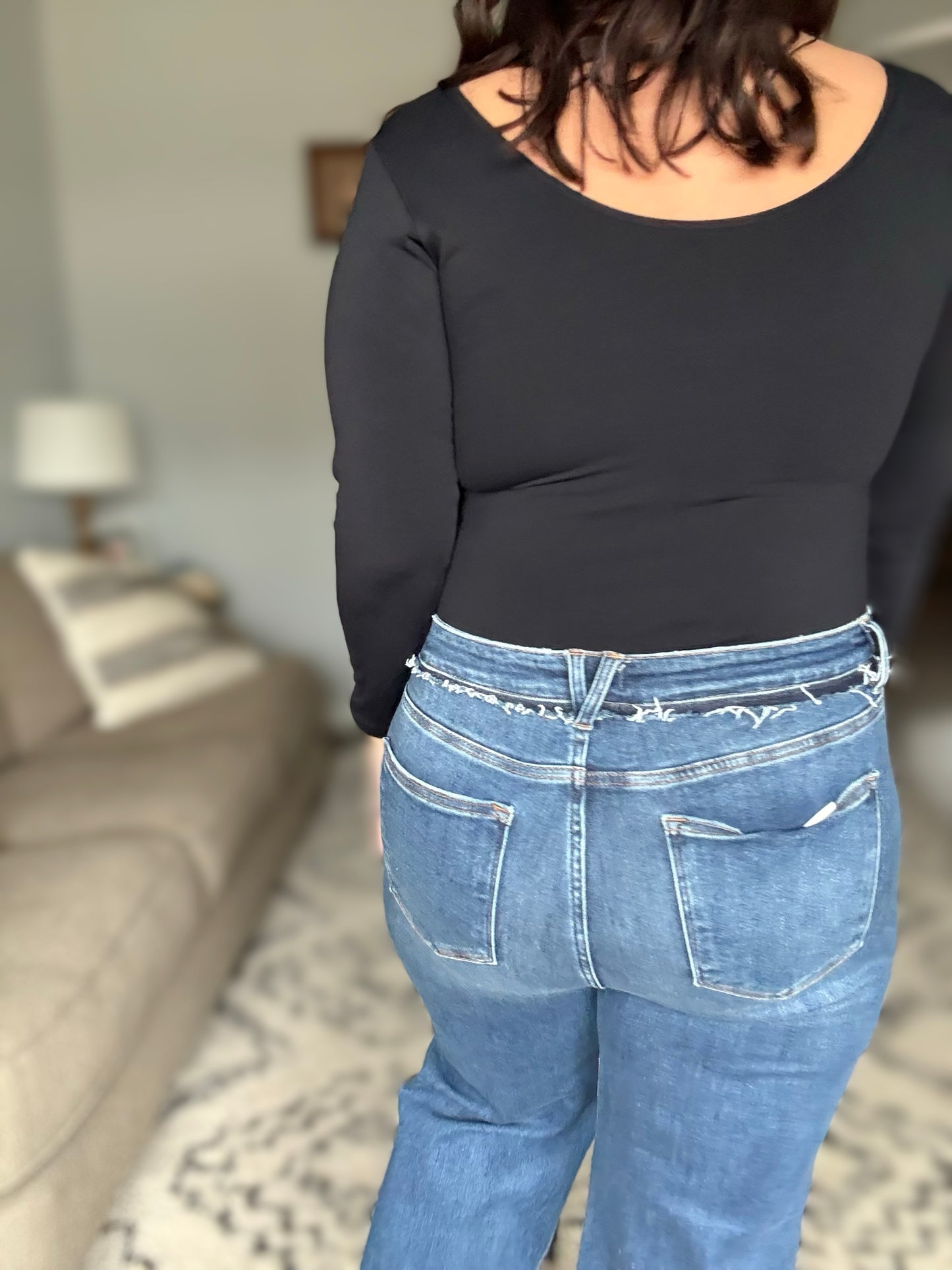RISEN Tummy Control Release Hem Bootcut Jeans