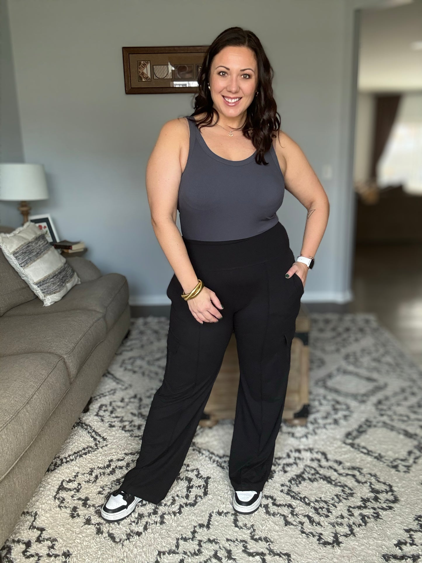Race to Relax Cargo Pants in Black