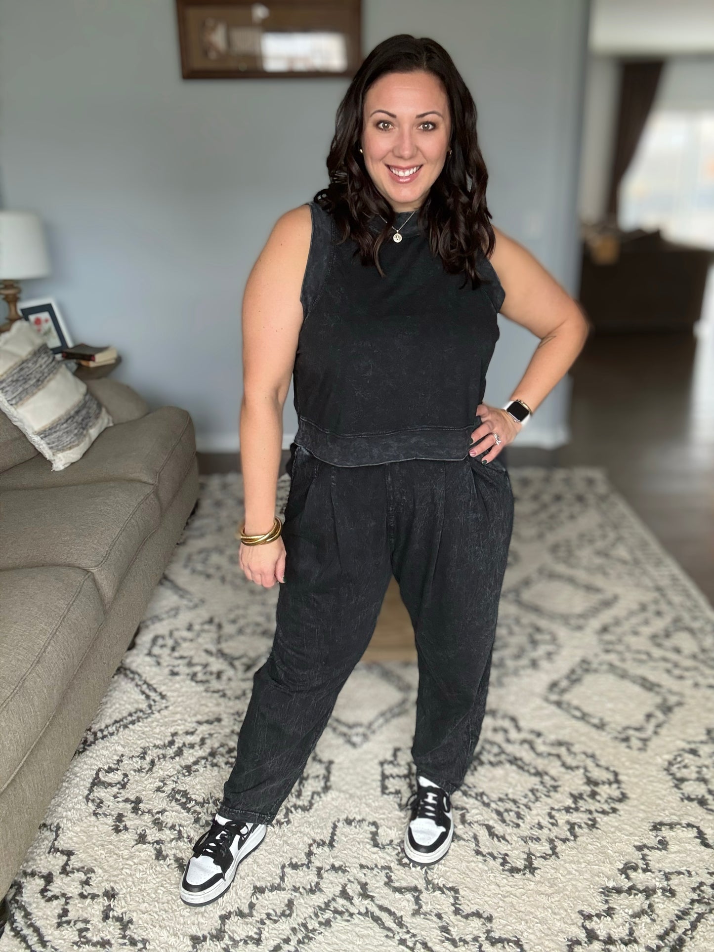 Chasing the Gains Tank Top in Black