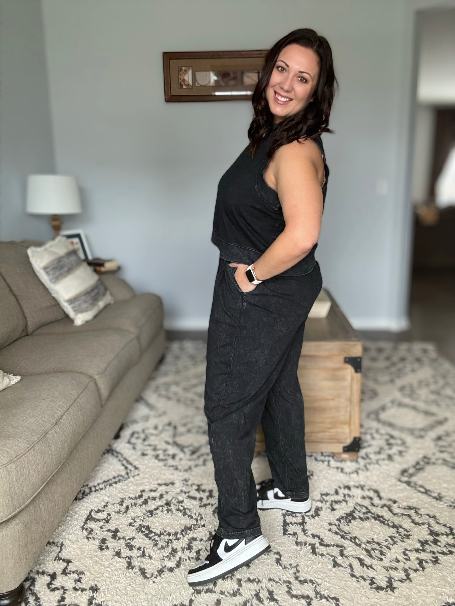 Chasing the Gains Tank Top in Black