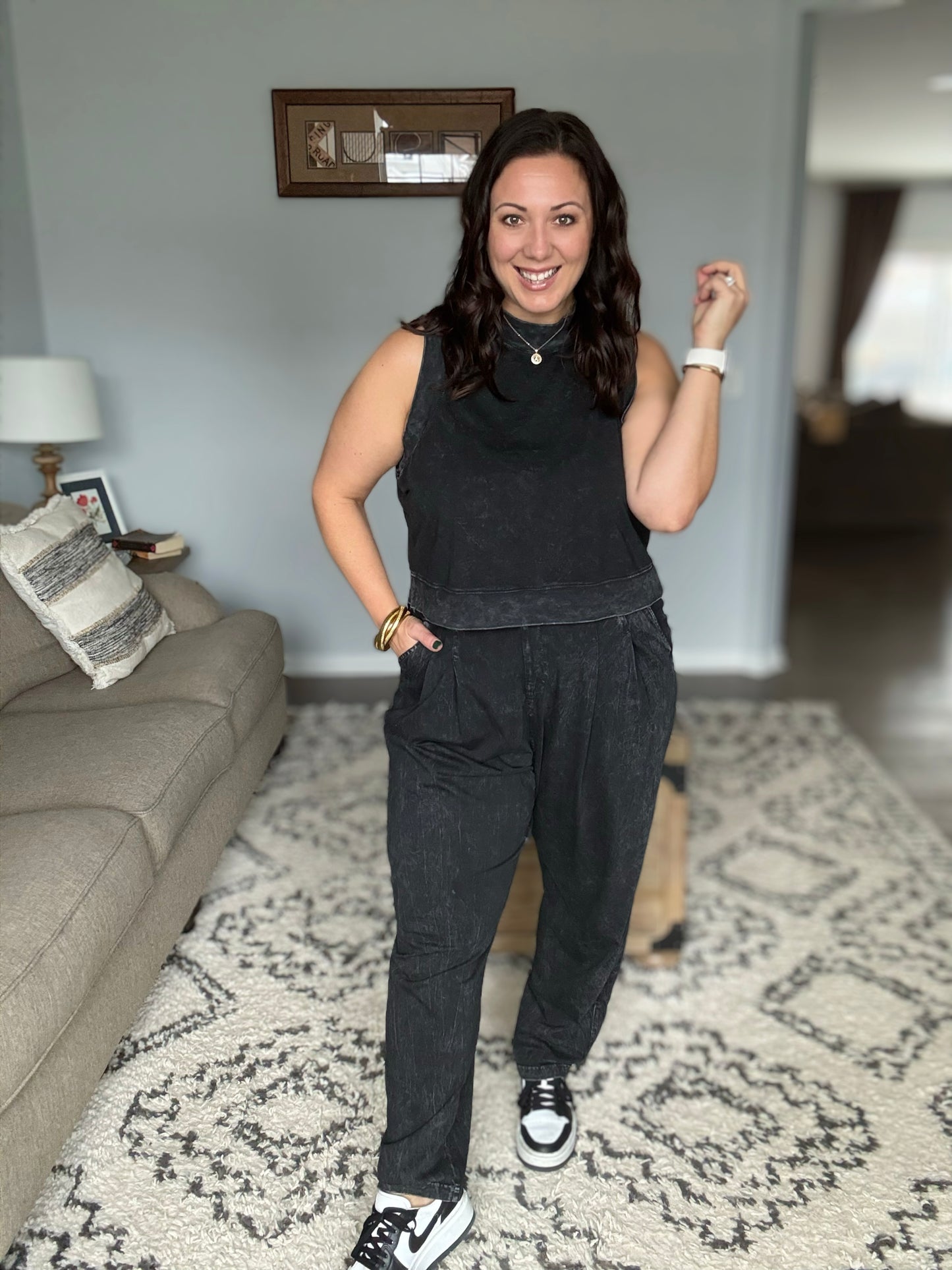 Chasing the Gains Tank Top in Black