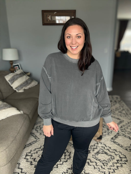 Beyond the Basics Pullover in Ash Black