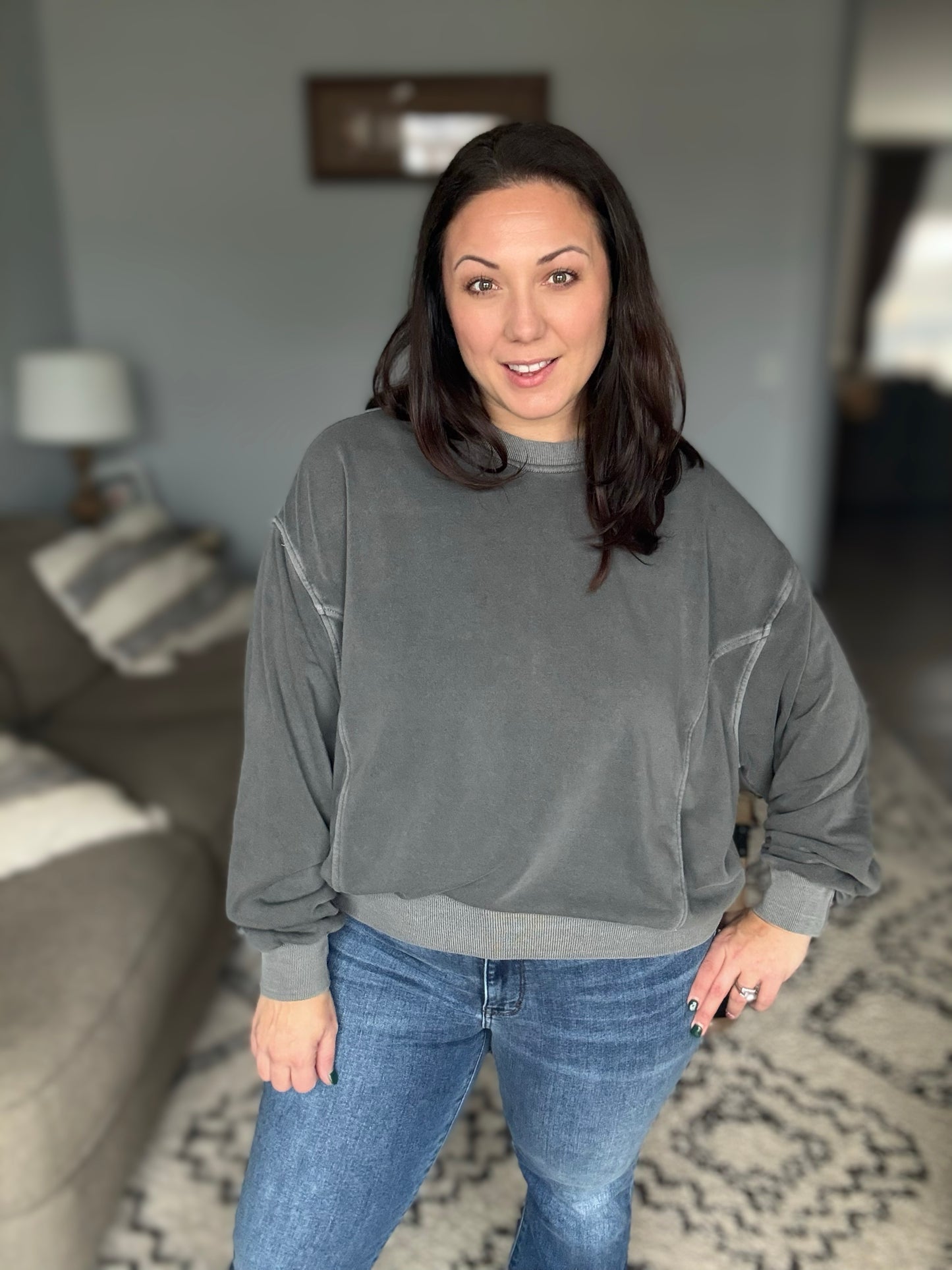 Beyond the Basics Pullover in Ash Black