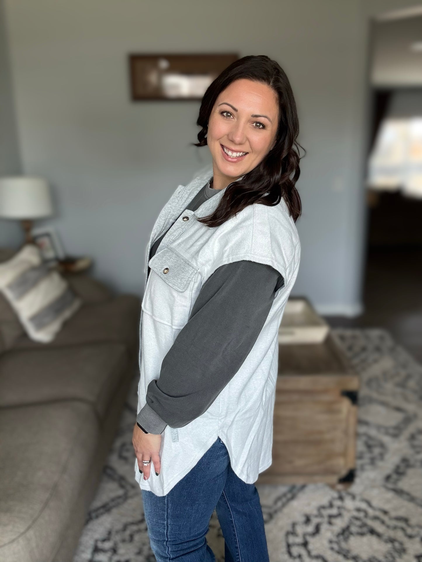 Exciting Expectations Sleeveless Shacket