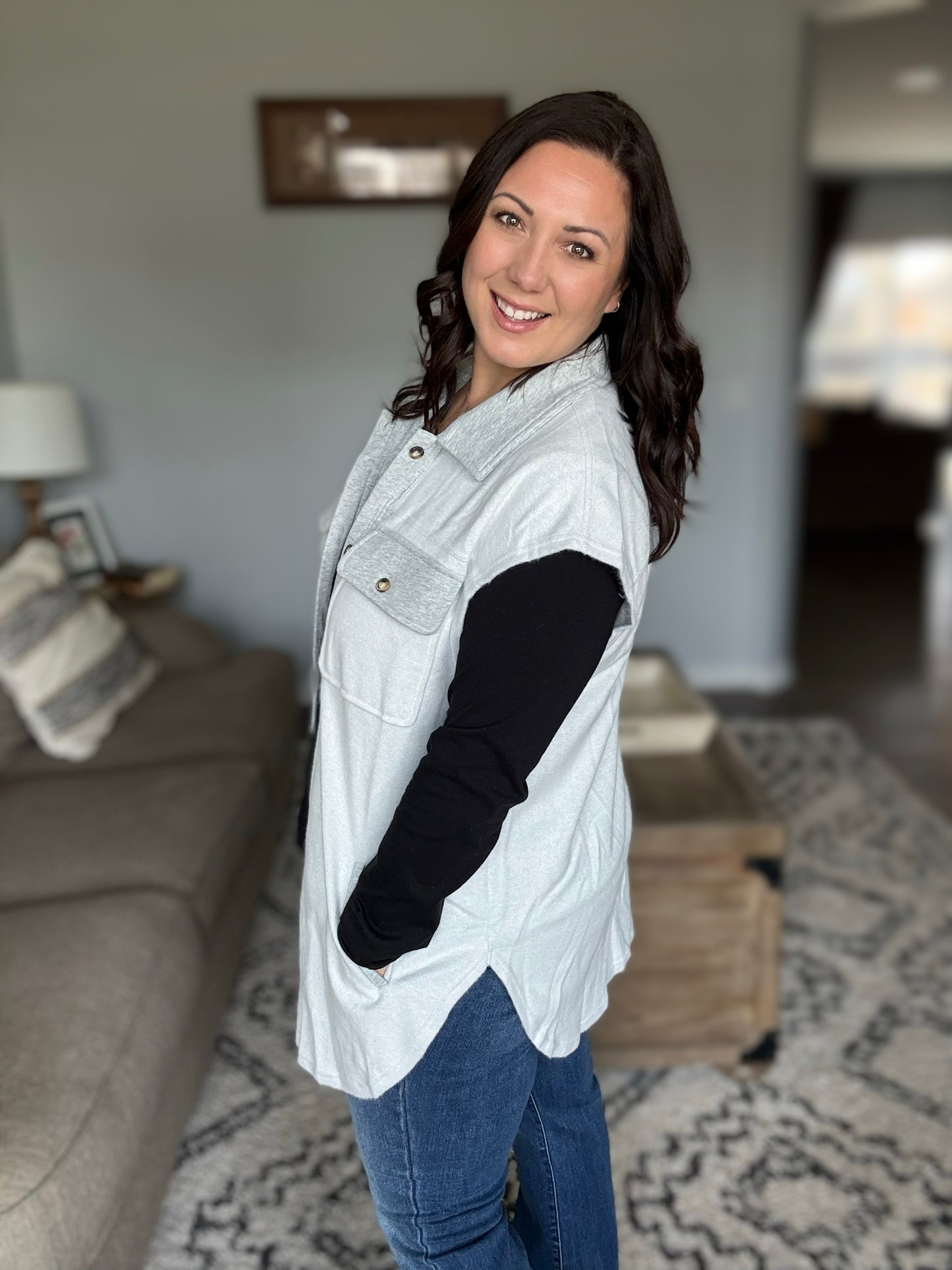Exciting Expectations Sleeveless Shacket