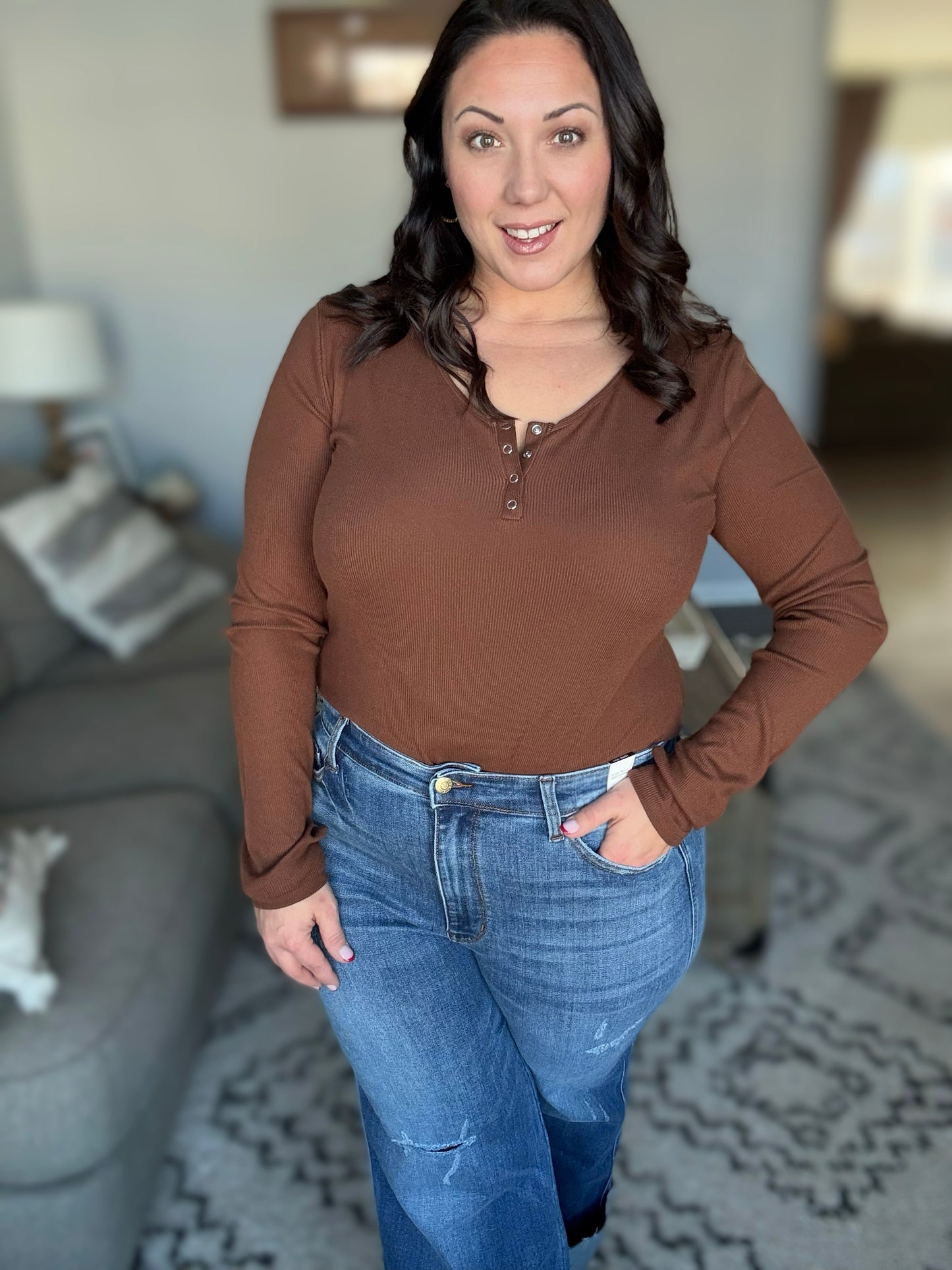 Judy Blue Distressed High Rise Wide Leg Jeans