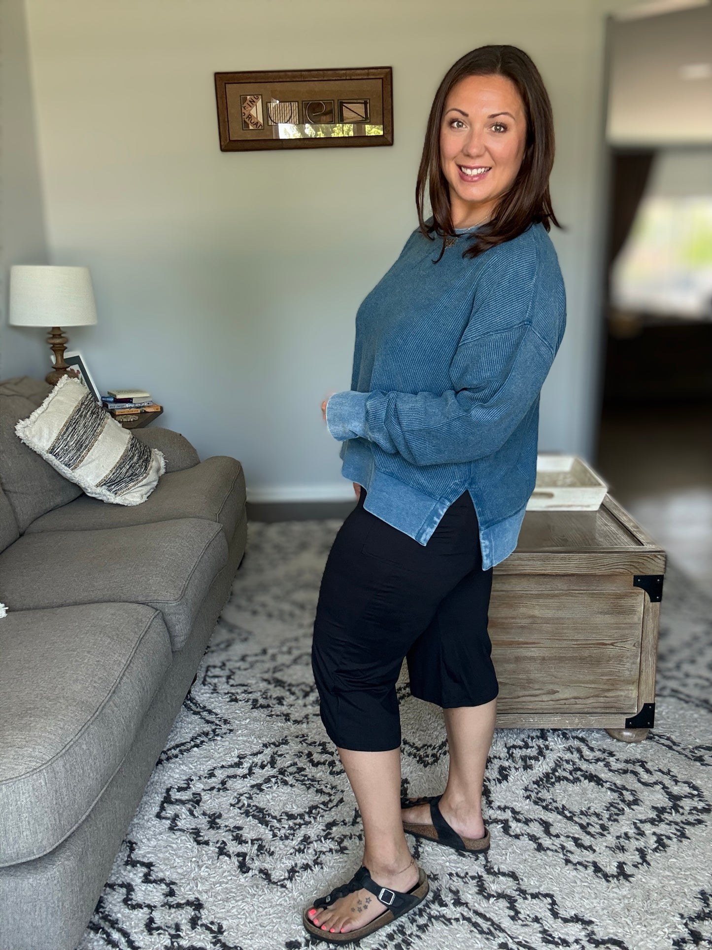 JuliaRose | Anna - Cropped Black Wide Legs