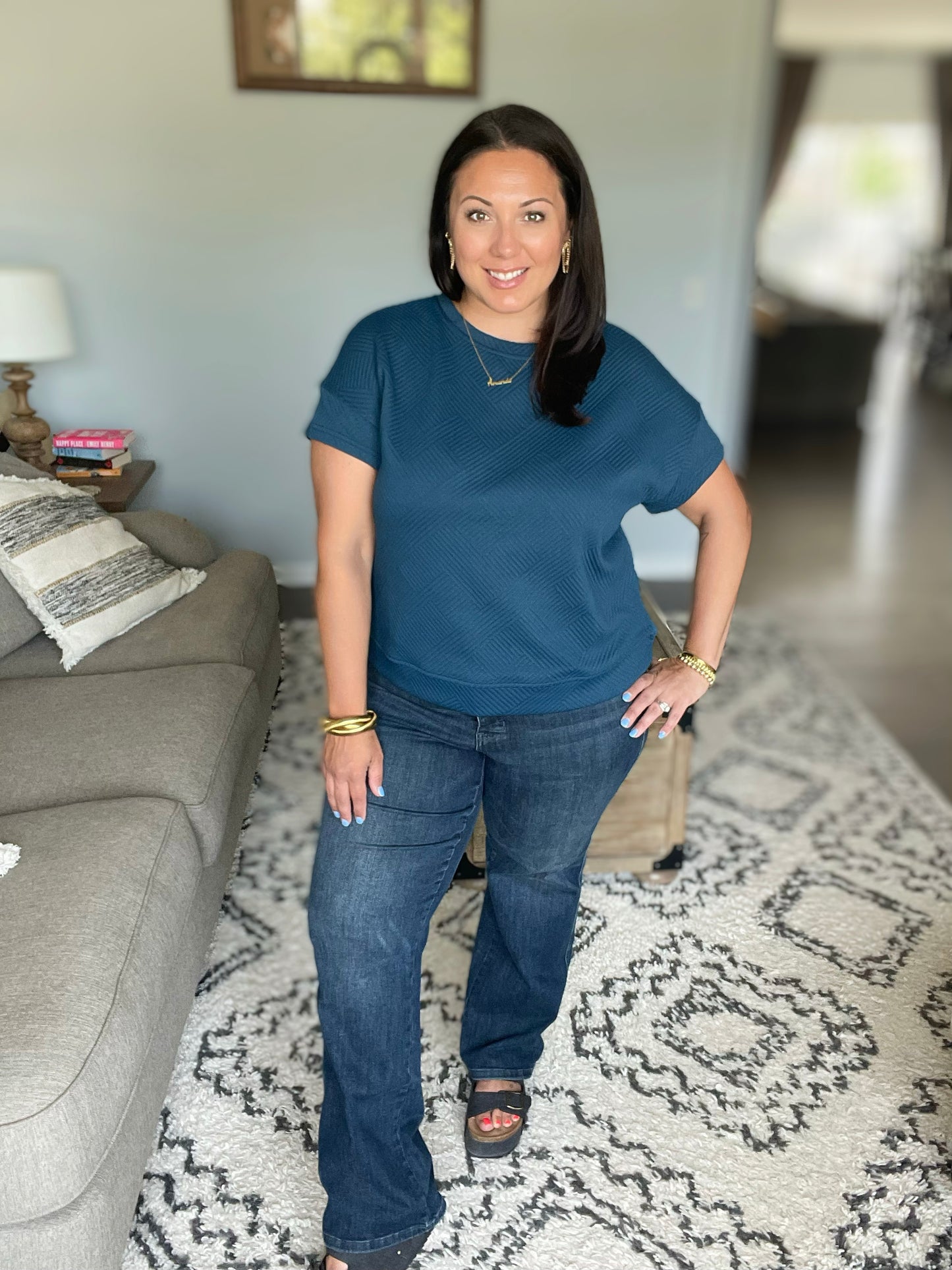 Muriel Mid Rise Control Top Classic Straight Jeans