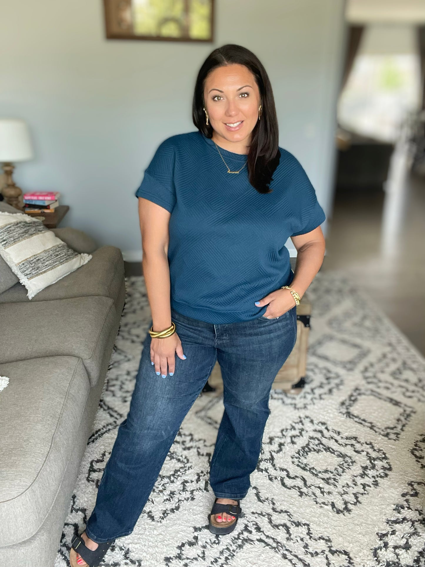 Muriel Mid Rise Control Top Classic Straight Jeans