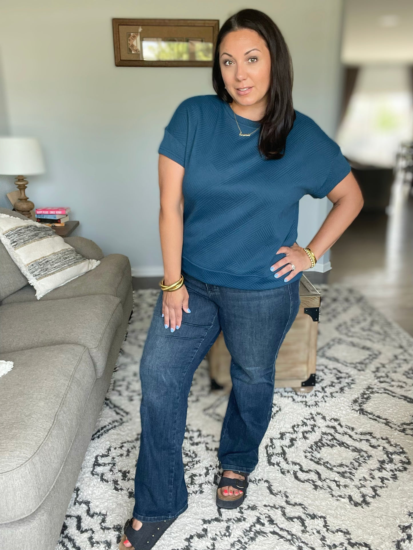 Muriel Mid Rise Control Top Classic Straight Jeans