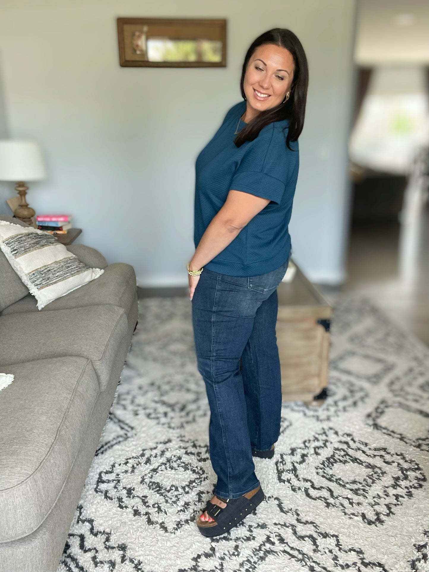 Muriel Mid Rise Control Top Classic Straight Jeans