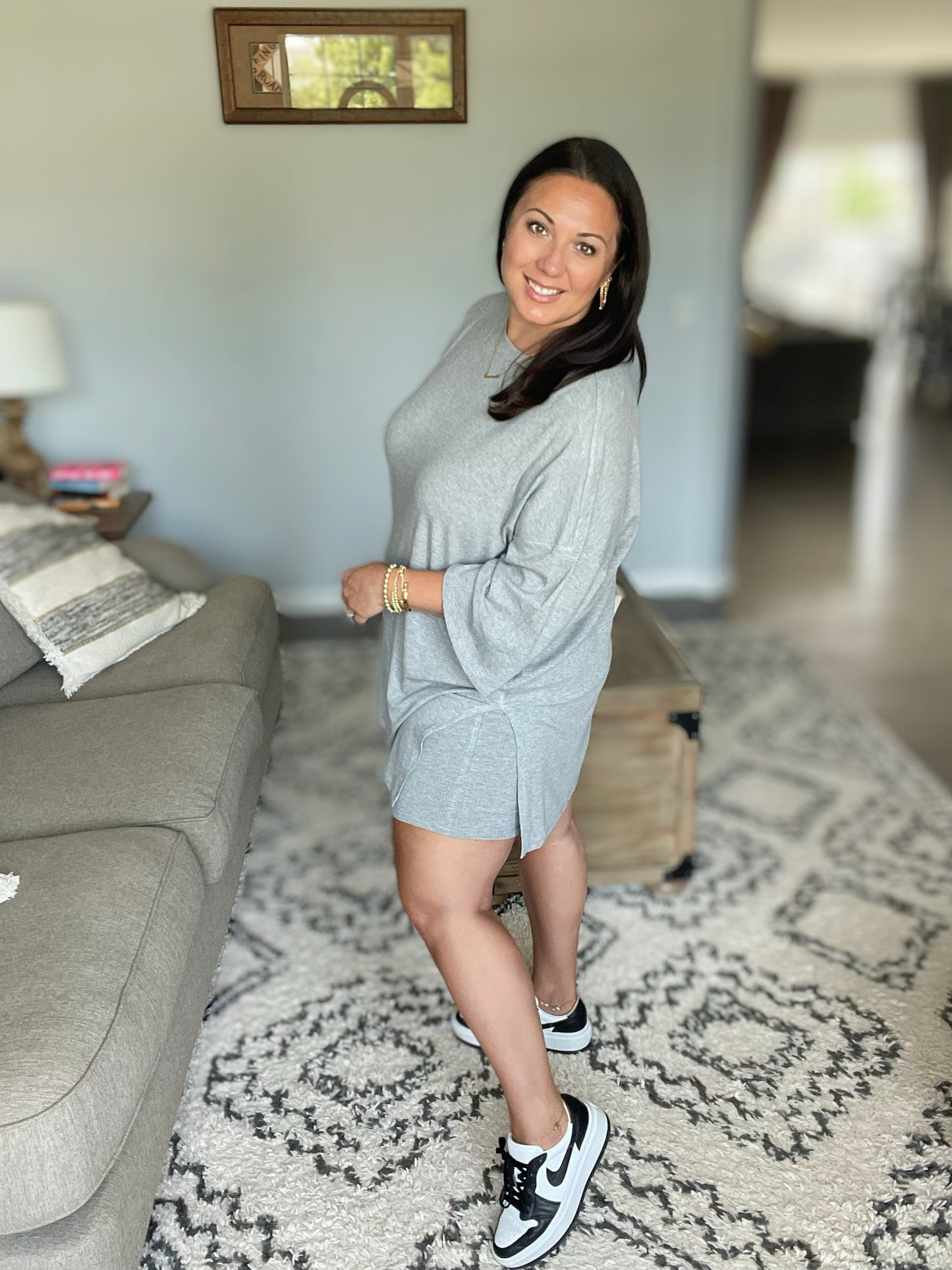 Live and Play Luxe Biker Set in Grey