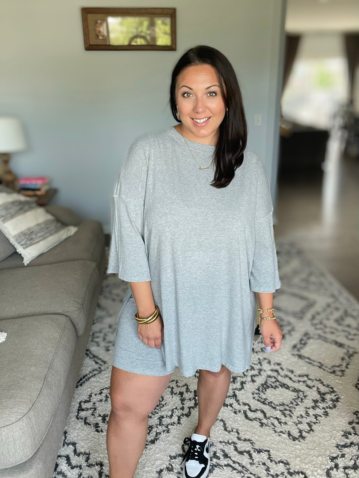 Live and Play Luxe Biker Set in Grey