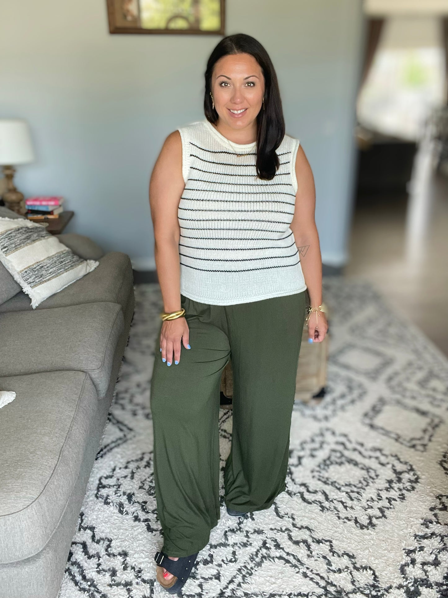 Smocked Waist Wide Leg Pants in 5 Colors