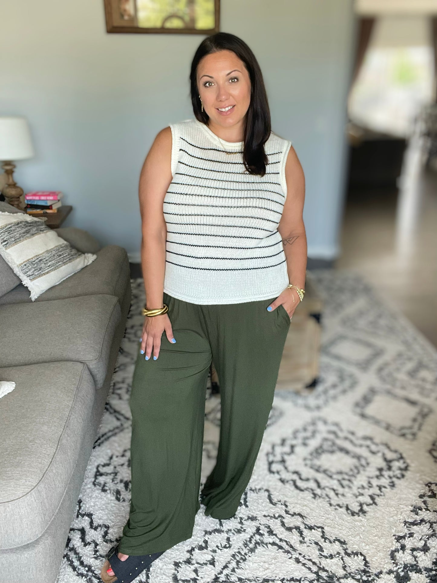 Smocked Waist Wide Leg Pants in 5 Colors