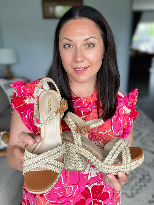 Bon Voyage Rope Woven Heel Shoes