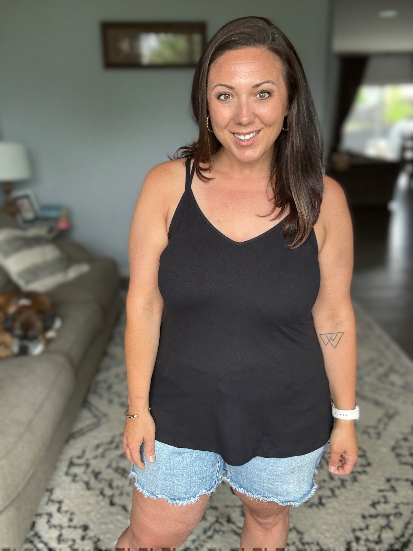 Vinyasa Flowy Butter Soft Cami in Black