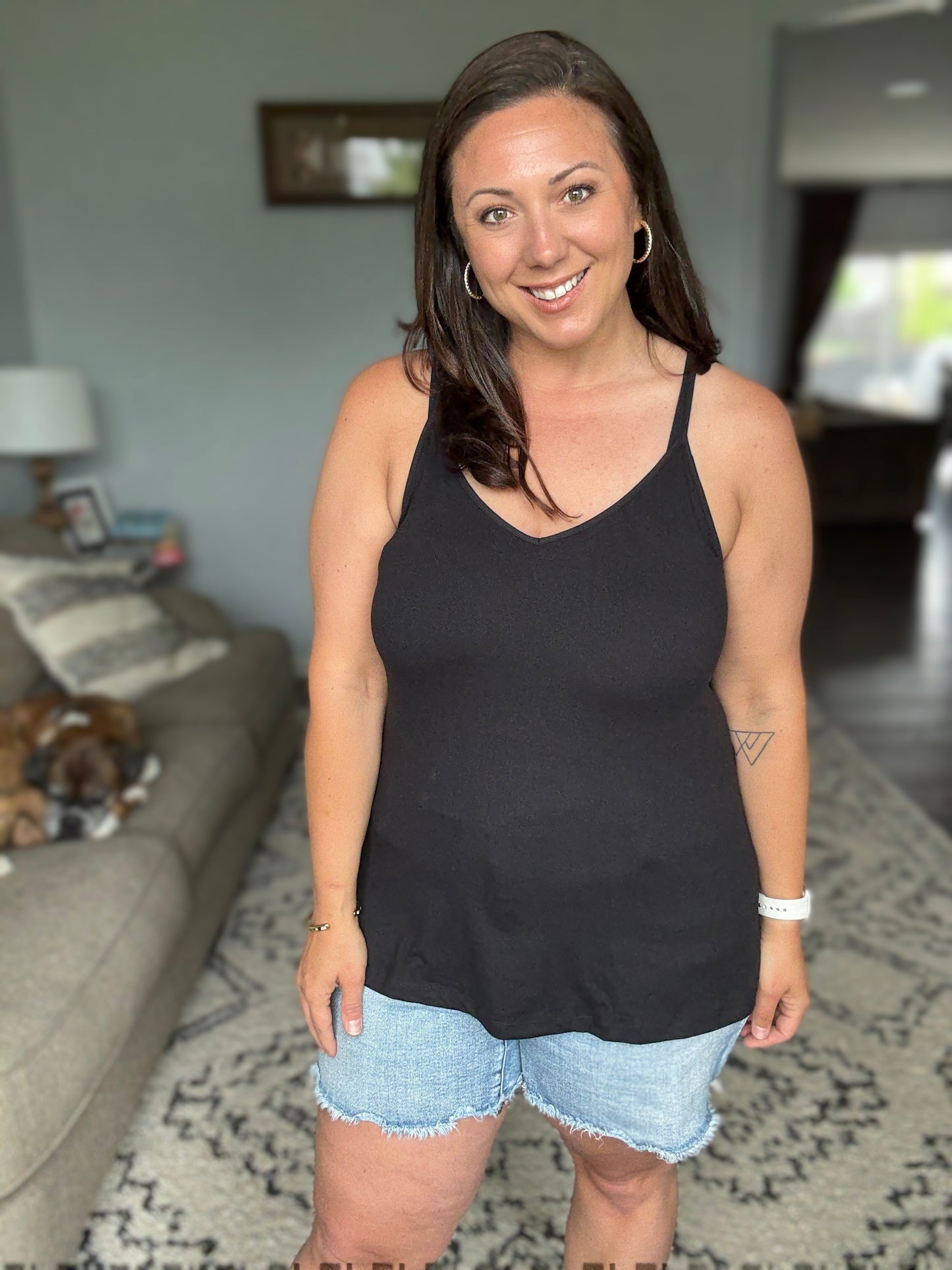 Vinyasa Flowy Butter Soft Cami in Black