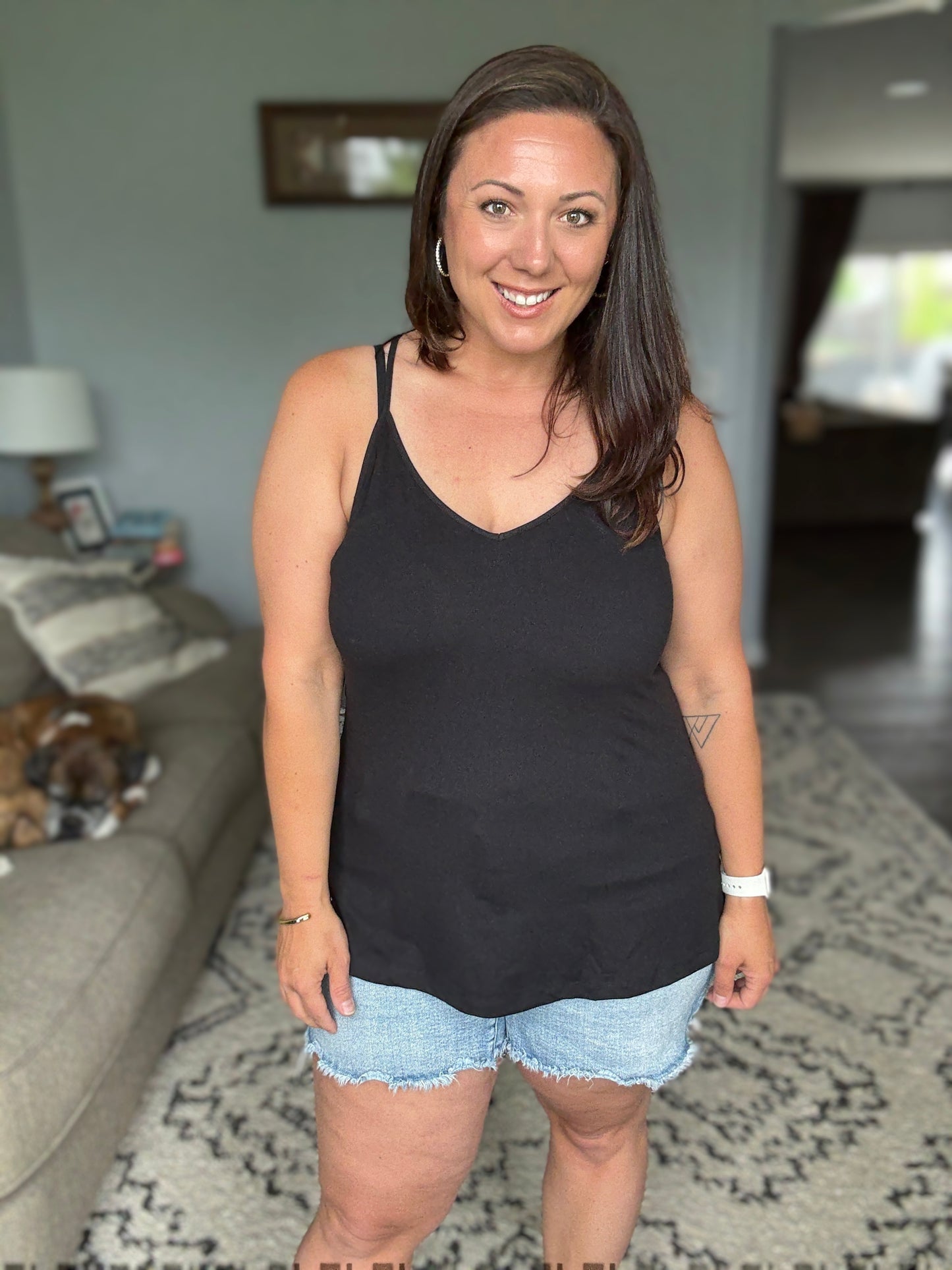 Vinyasa Flowy Butter Soft Cami in Black