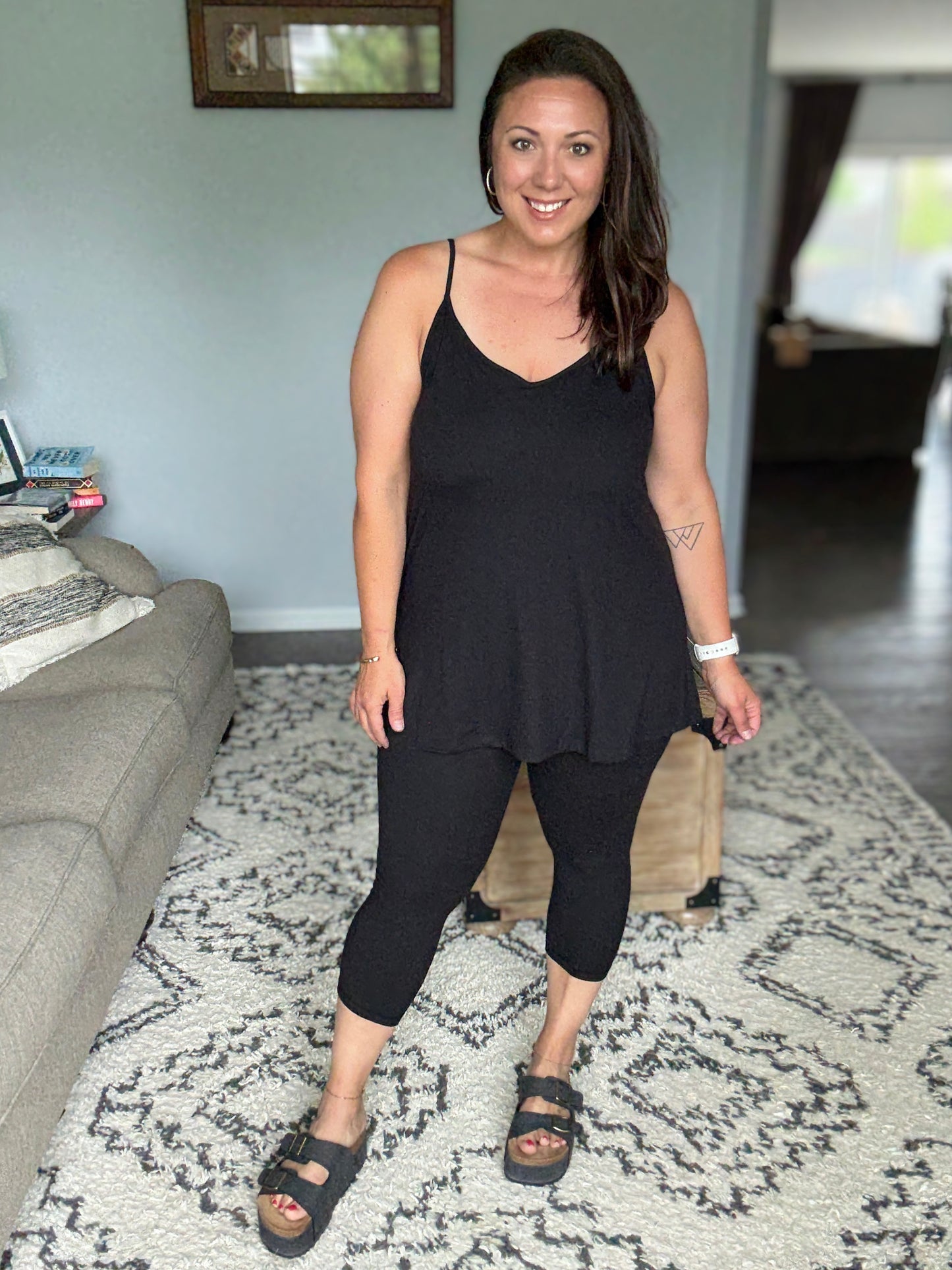 Vinyasa Flowy Butter Soft Cami in Black