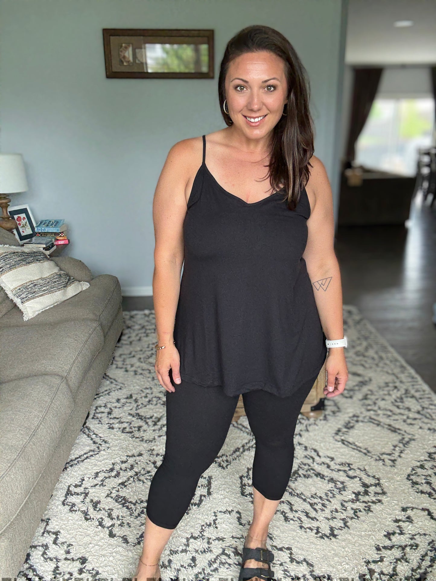 Vinyasa Flowy Butter Soft Cami in Black