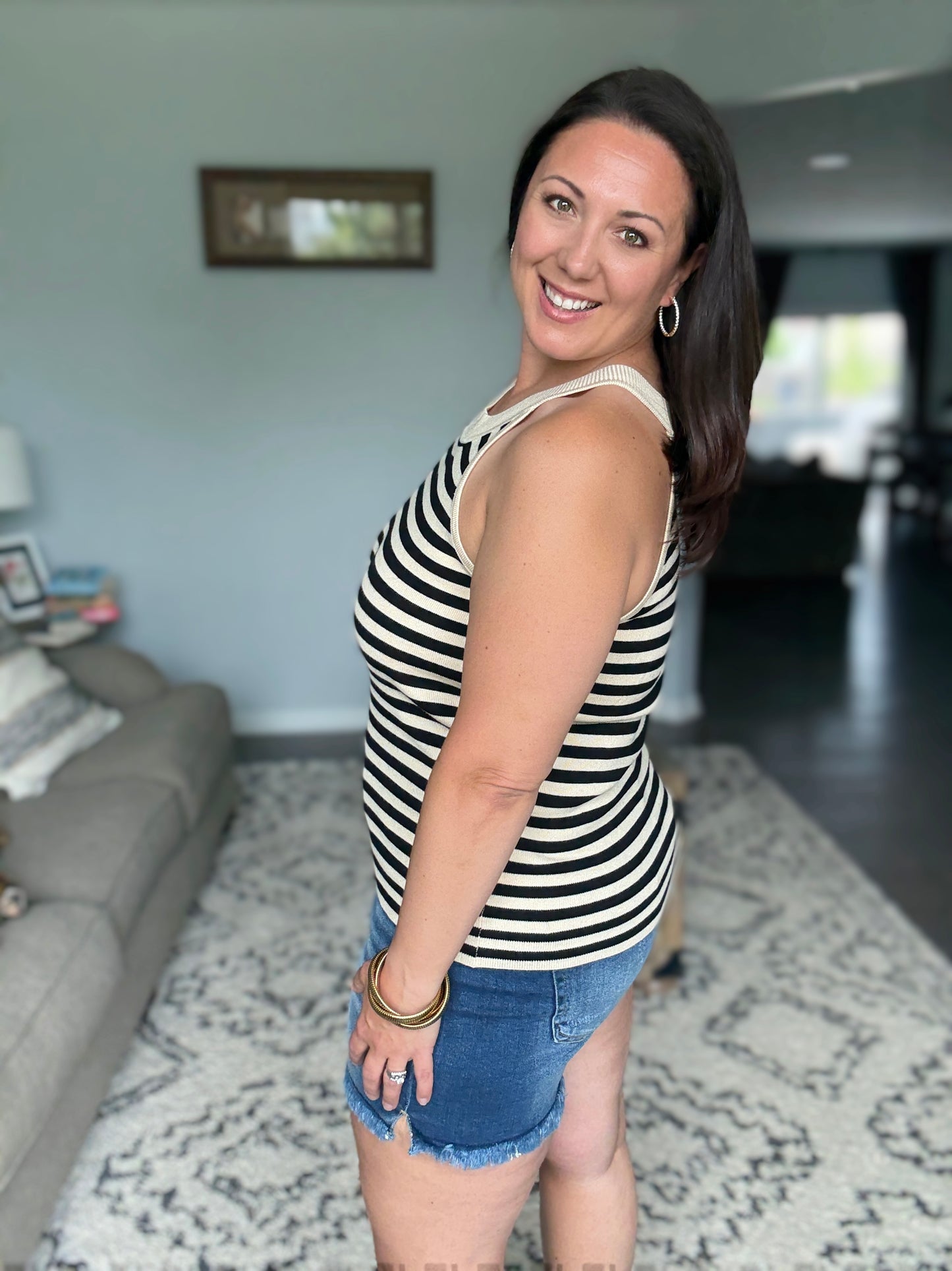 Perfect Conditions Striped Halter Tank