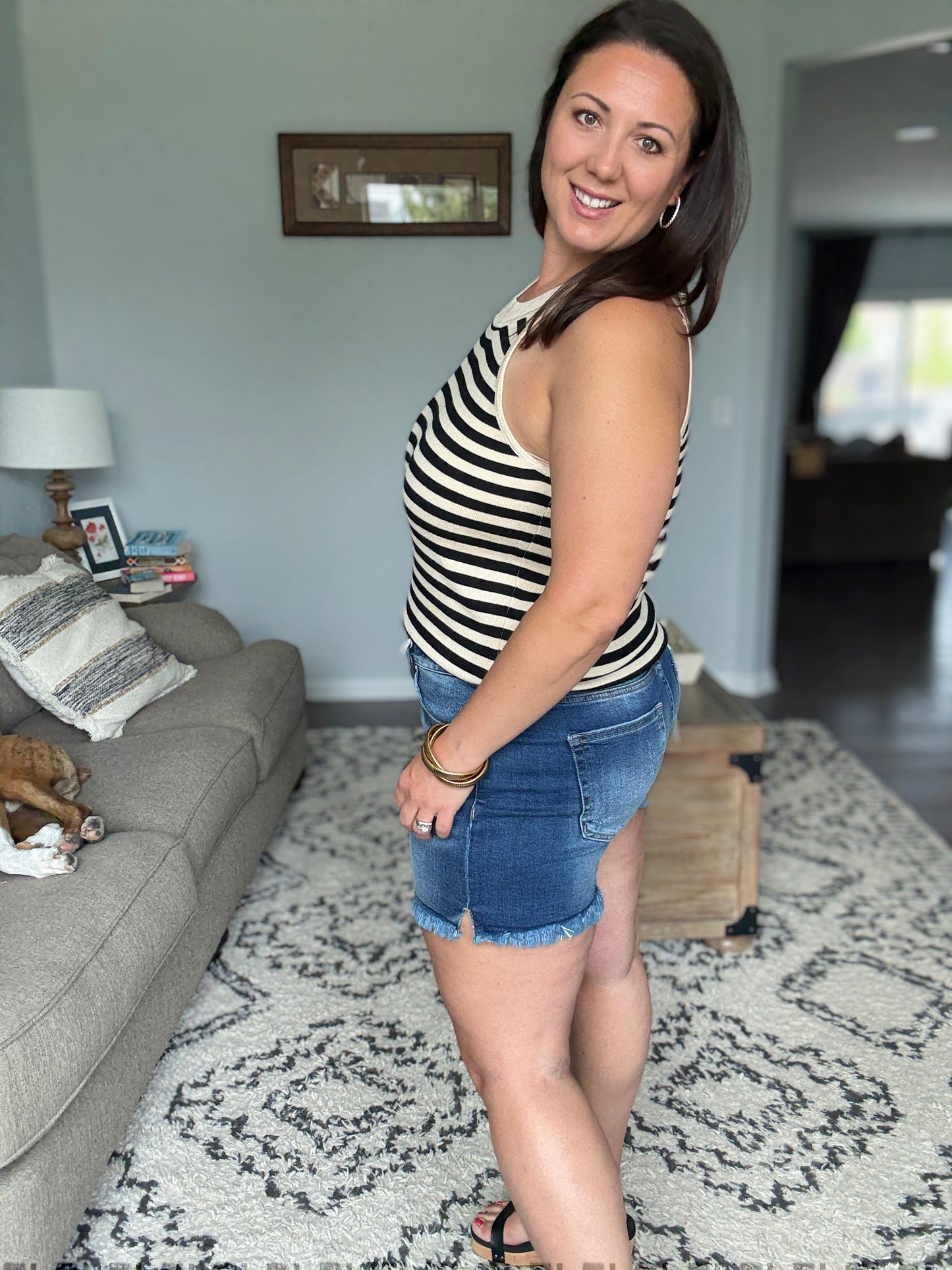 Perfect Conditions Striped Halter Tank