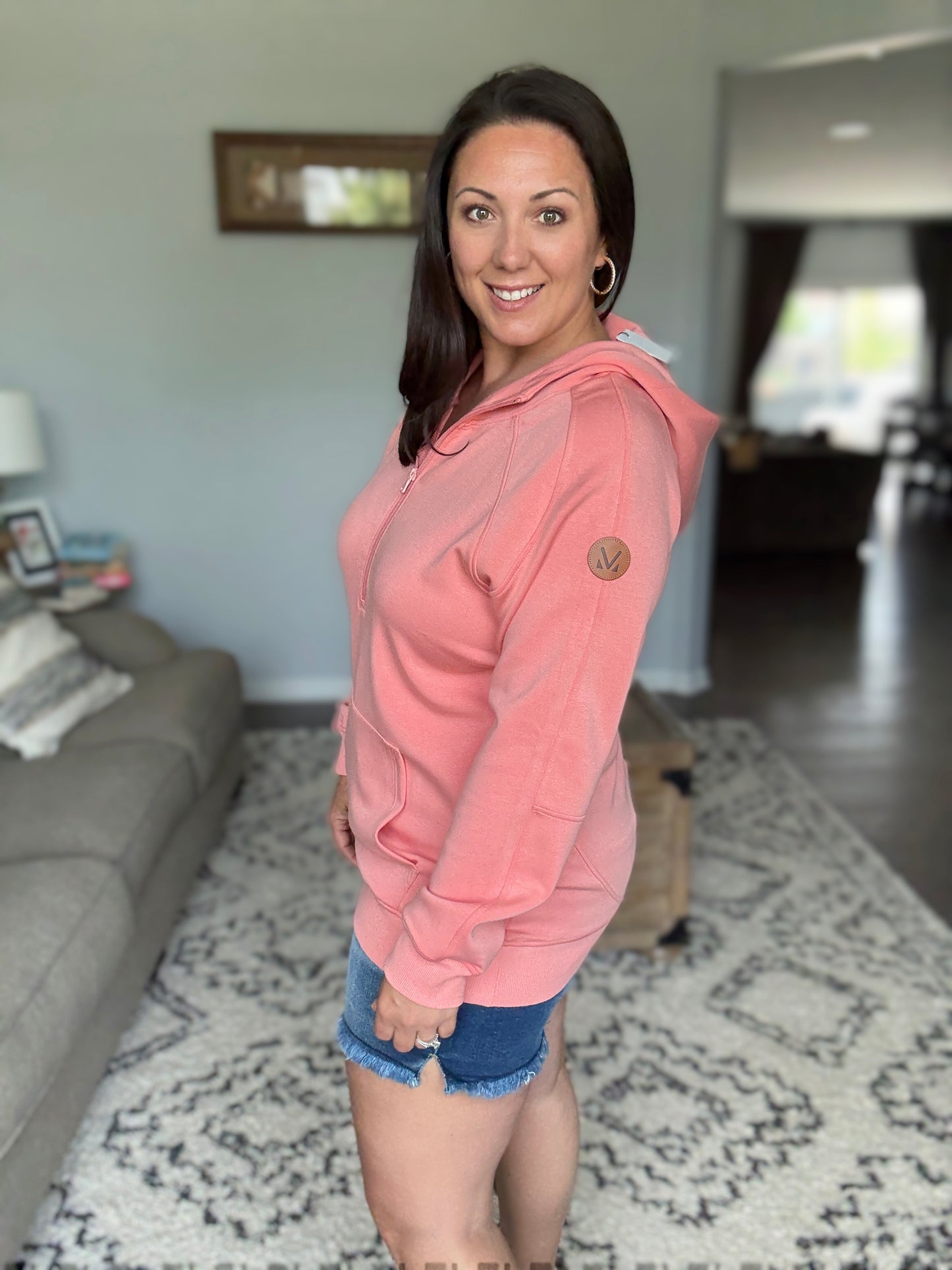 IN STOCK Scuba HalfZip Hoodie - Coral