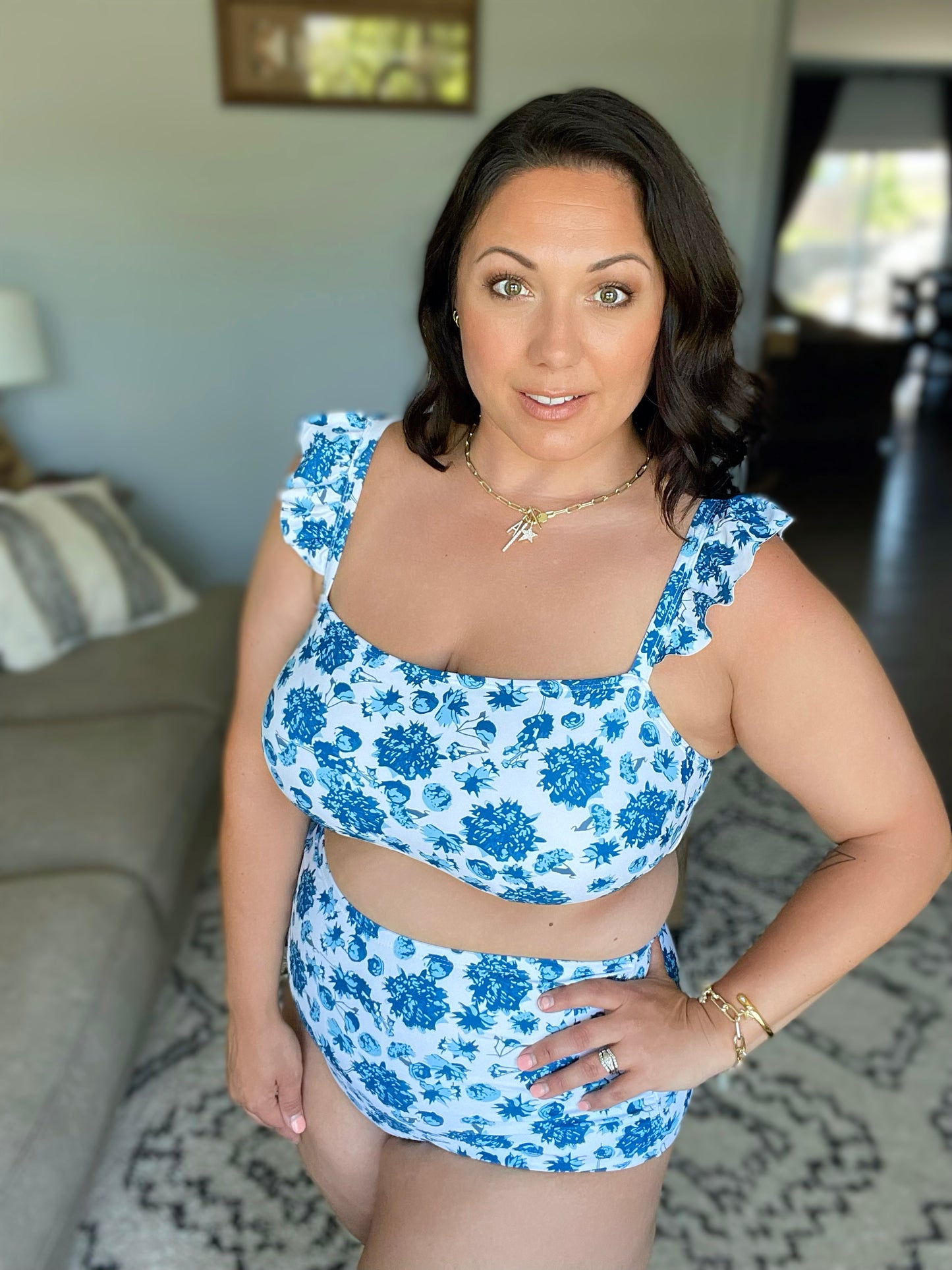 Samoa Floral High Waisted Swim Bottoms