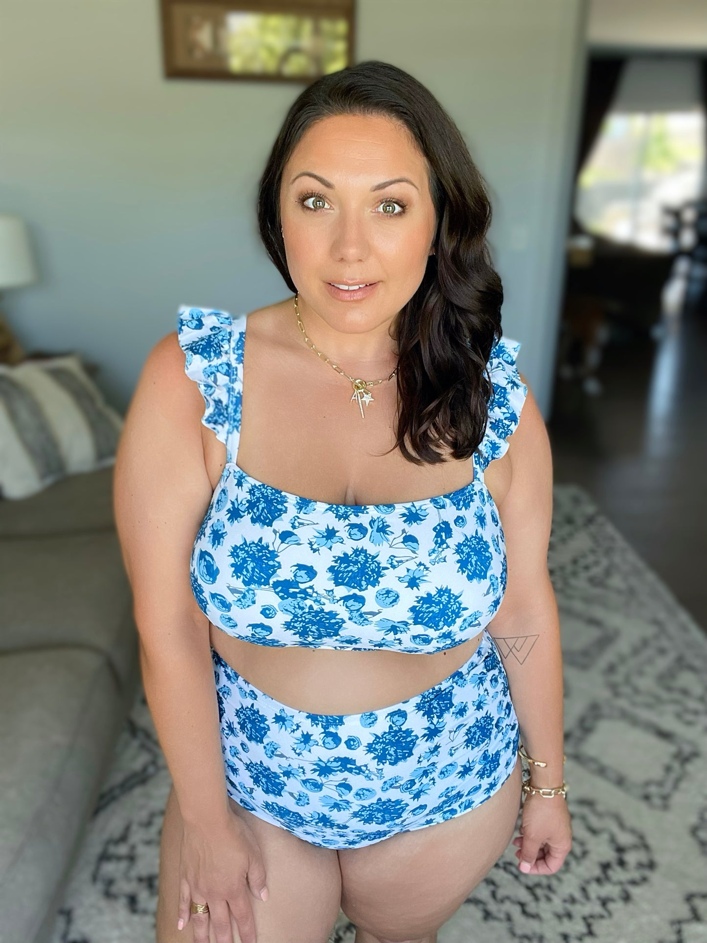 Samoa Floral High Waisted Swim Bottoms