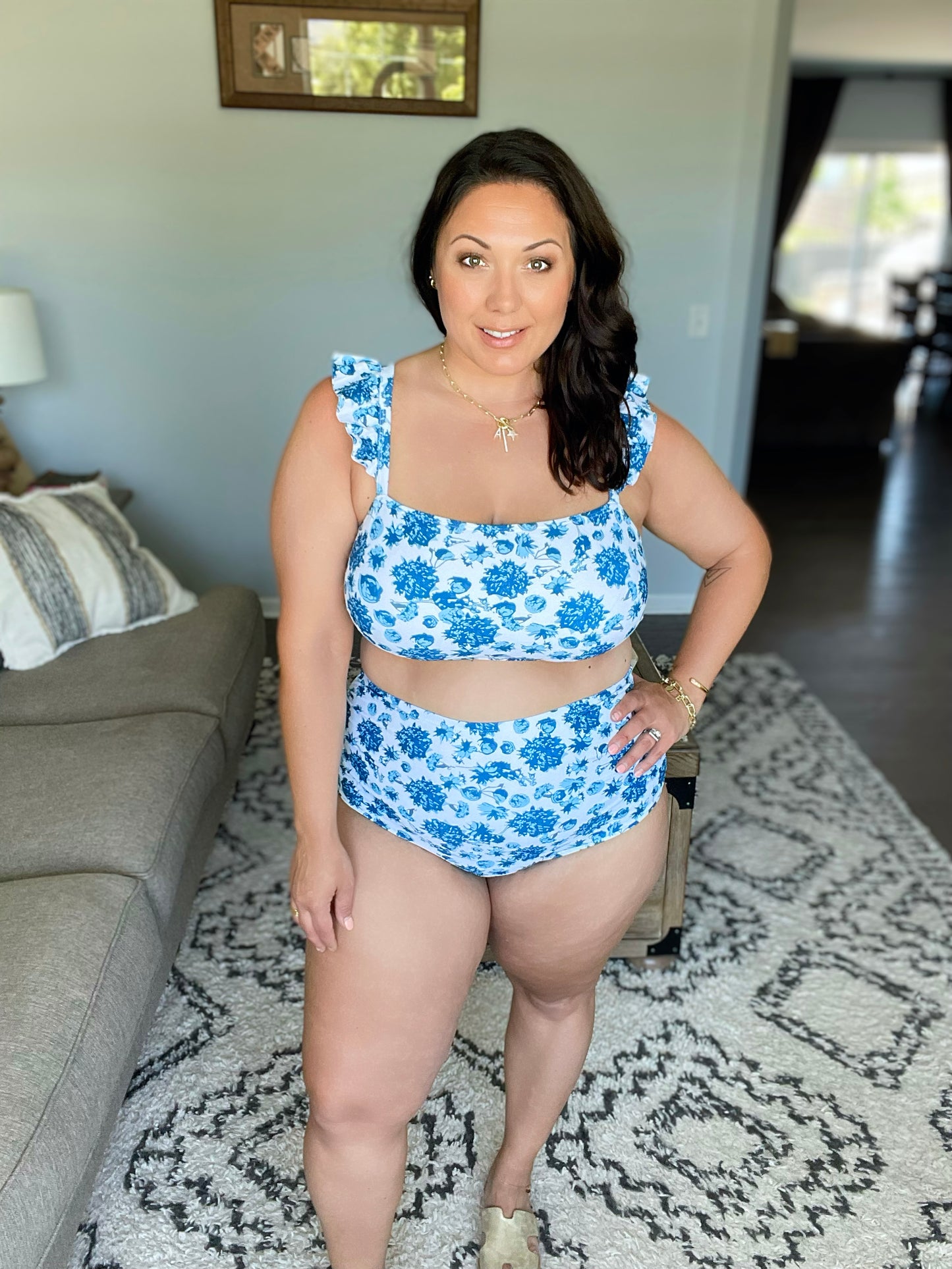 Samoa Floral High Waisted Swim Bottoms