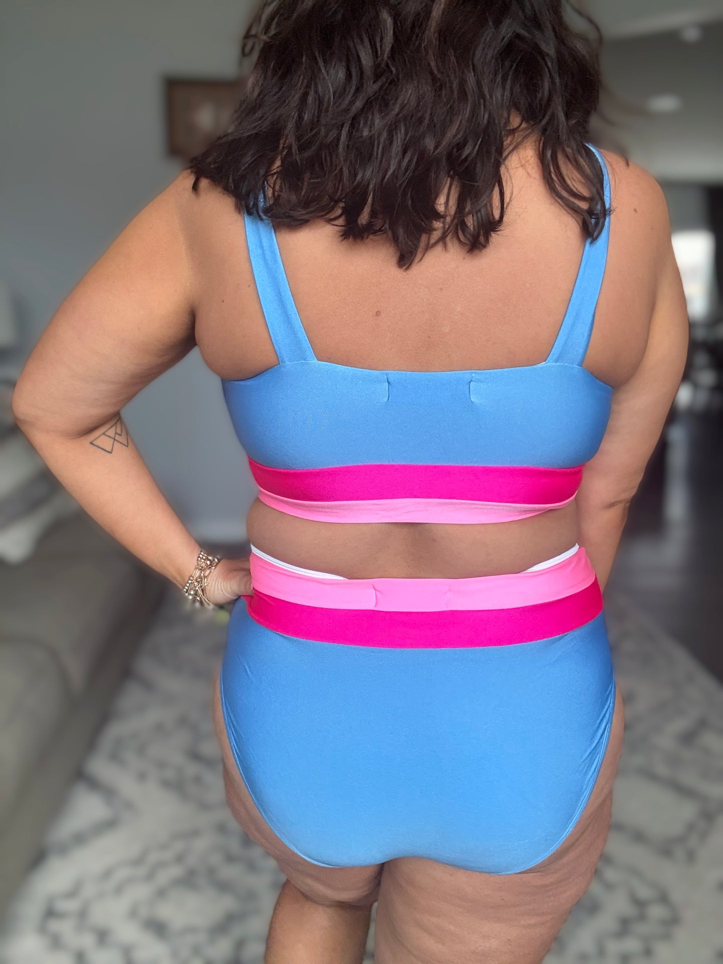Venice Color Block Swim Top