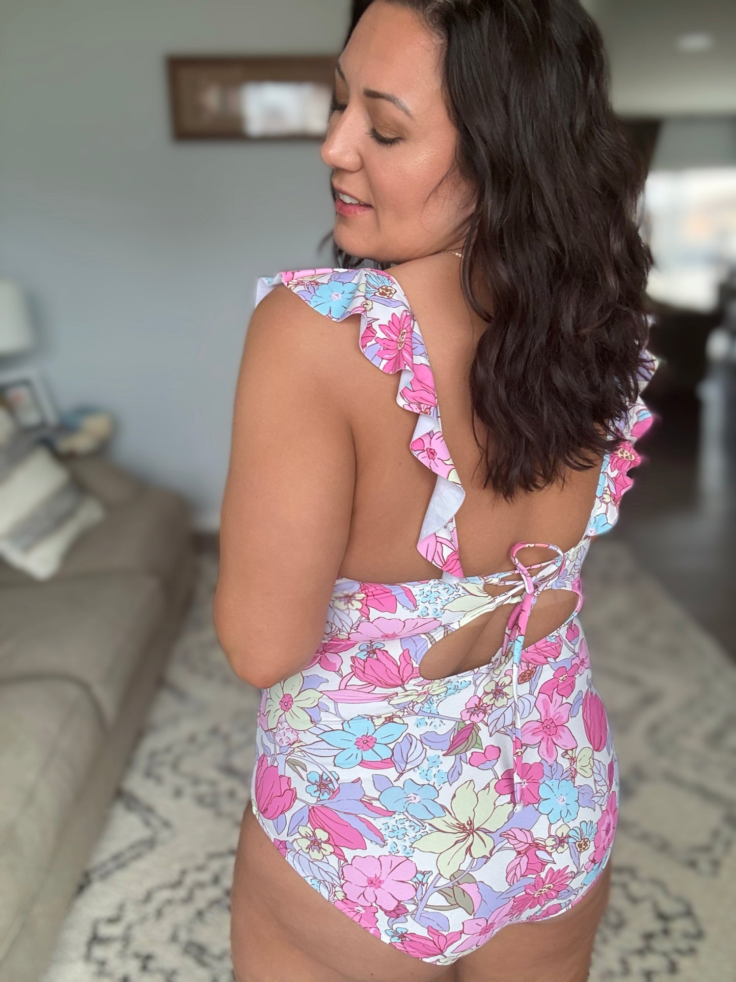 Naples Floral Ruched Swimsuit