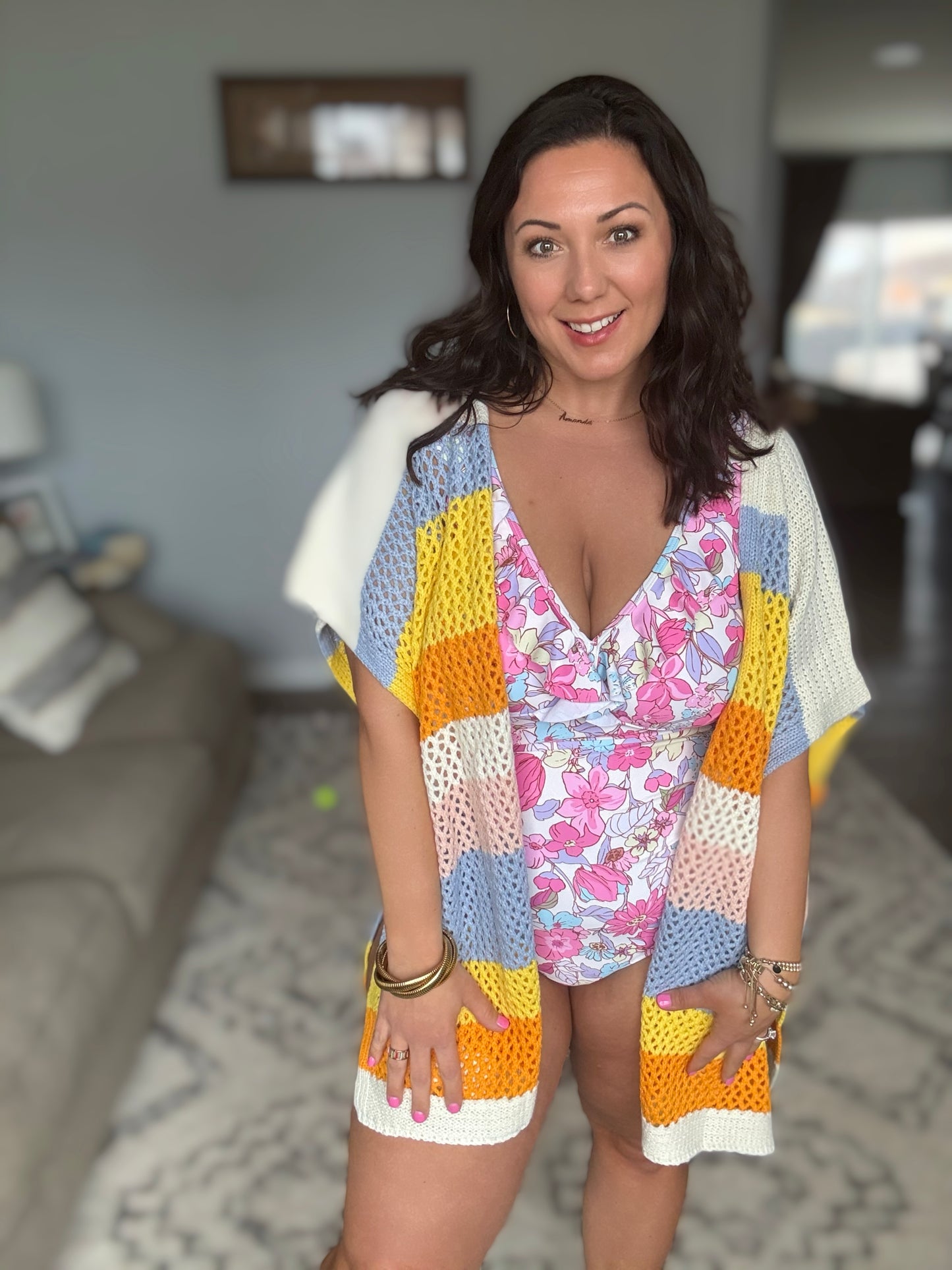 Naples Floral Ruched Swimsuit