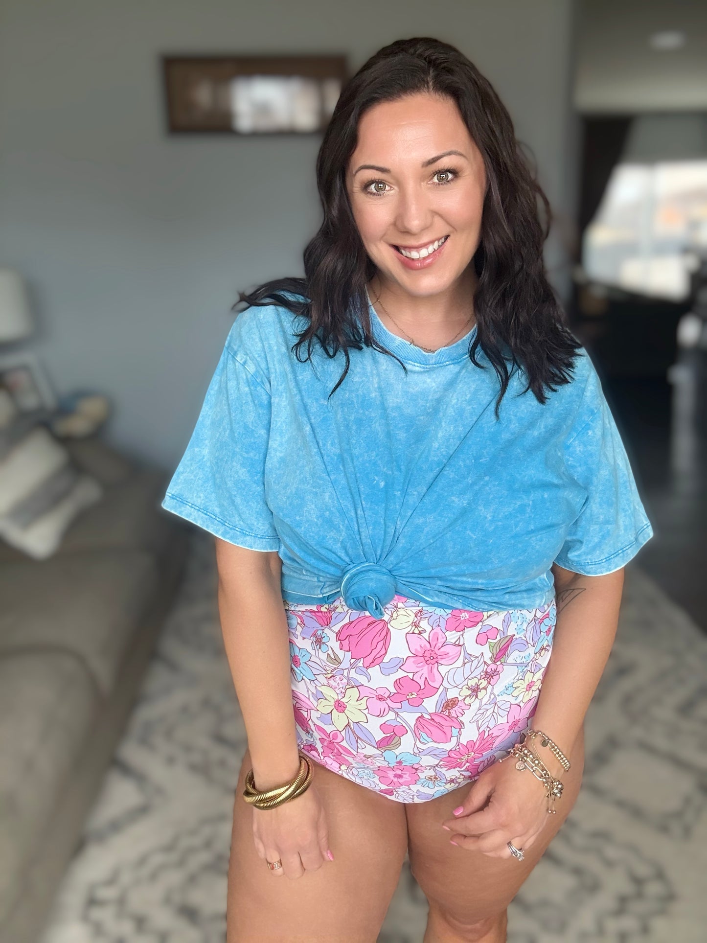 Naples Floral Ruched Swimsuit