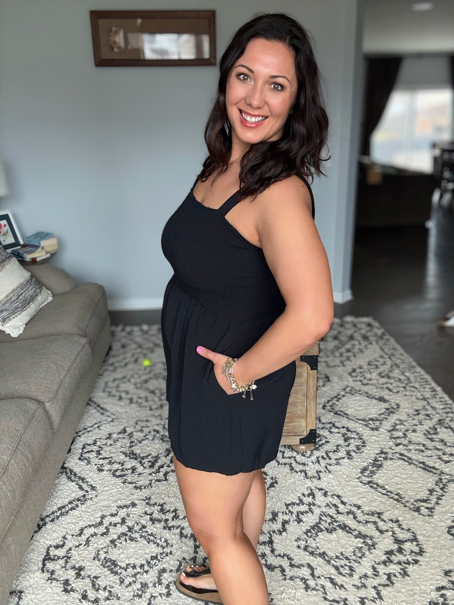 Assume the Best Square Neck Romper