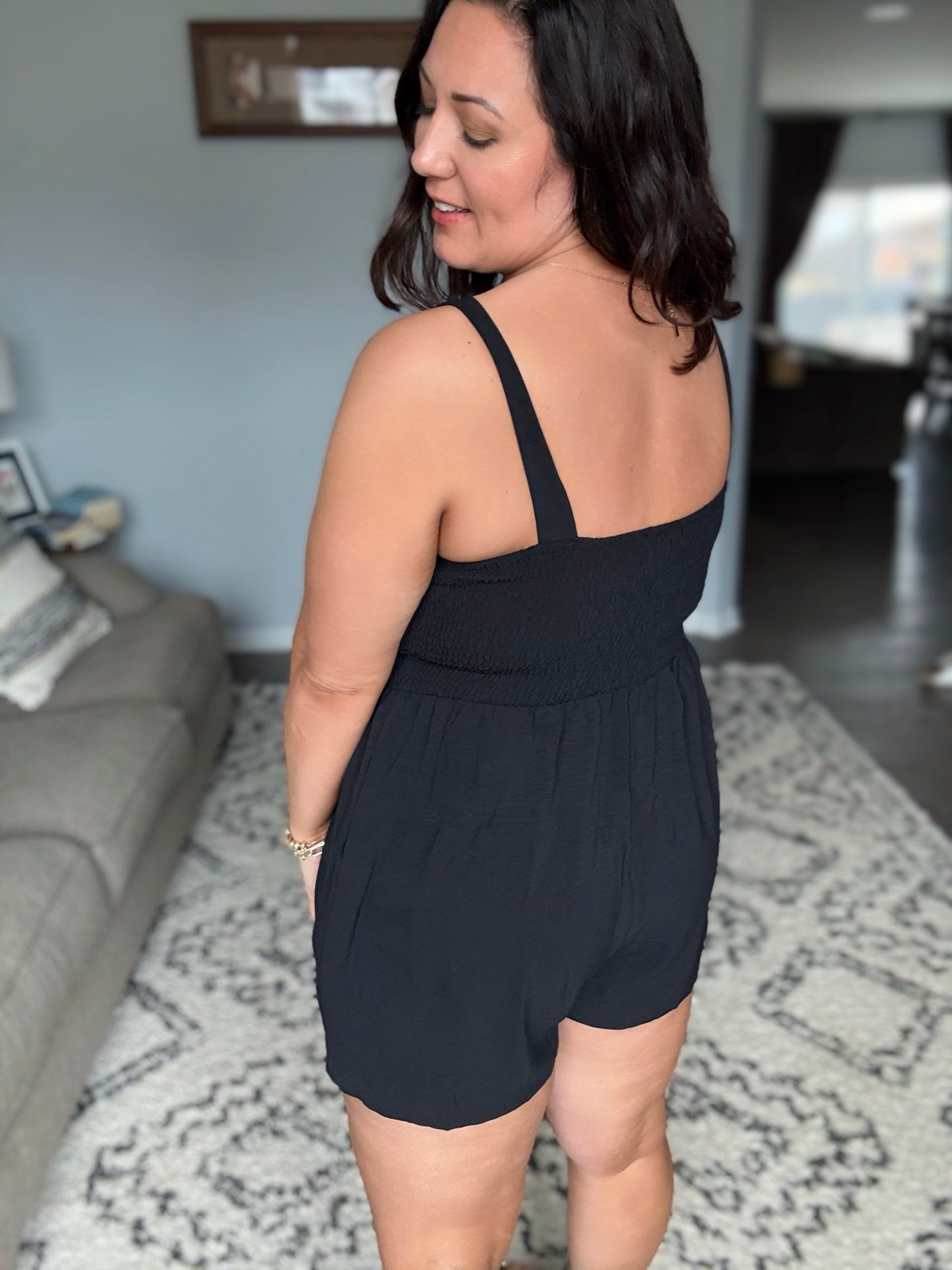 Assume the Best Square Neck Romper