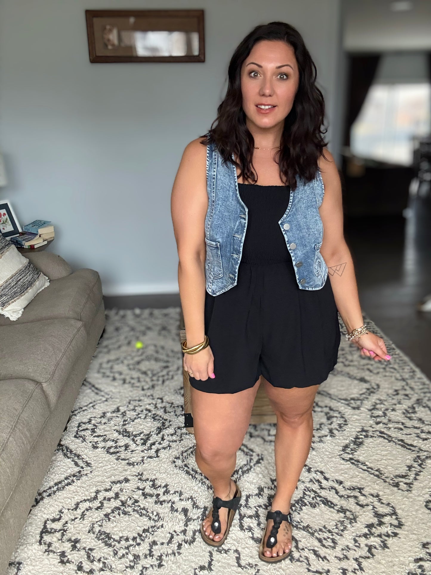 Assume the Best Square Neck Romper