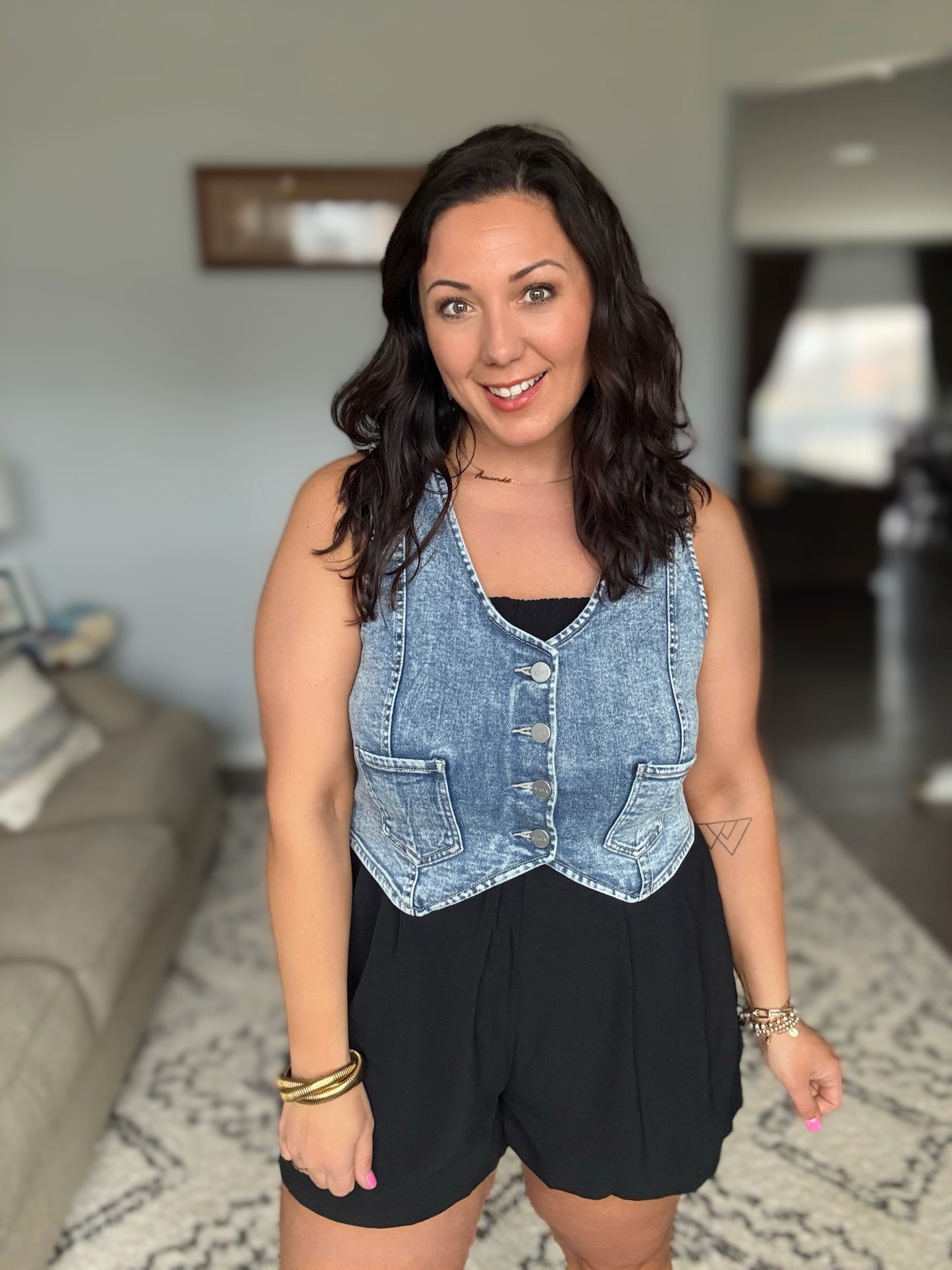 Assume the Best Square Neck Romper