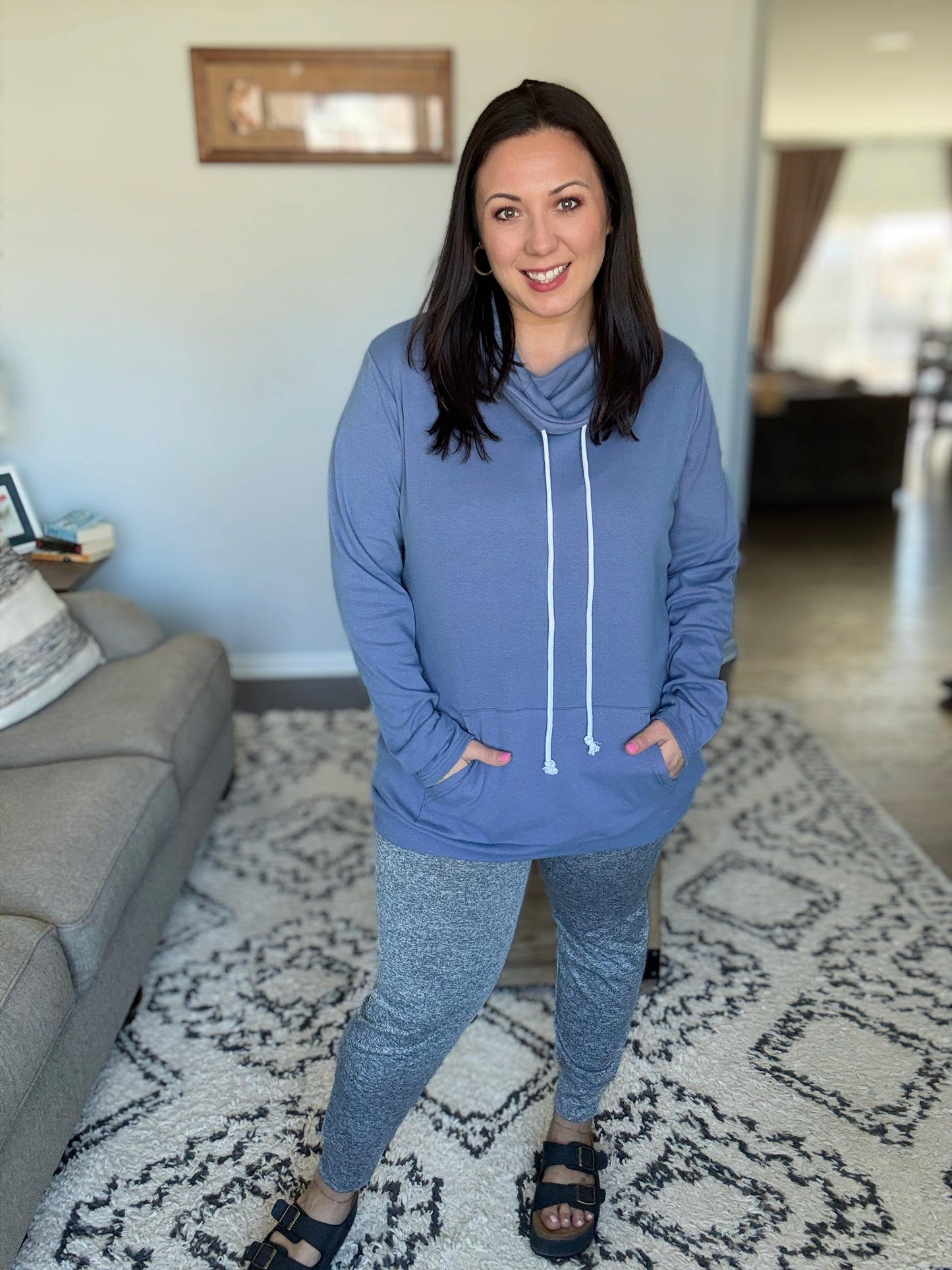 Giving the Run Around Joggers in Heathered Gray