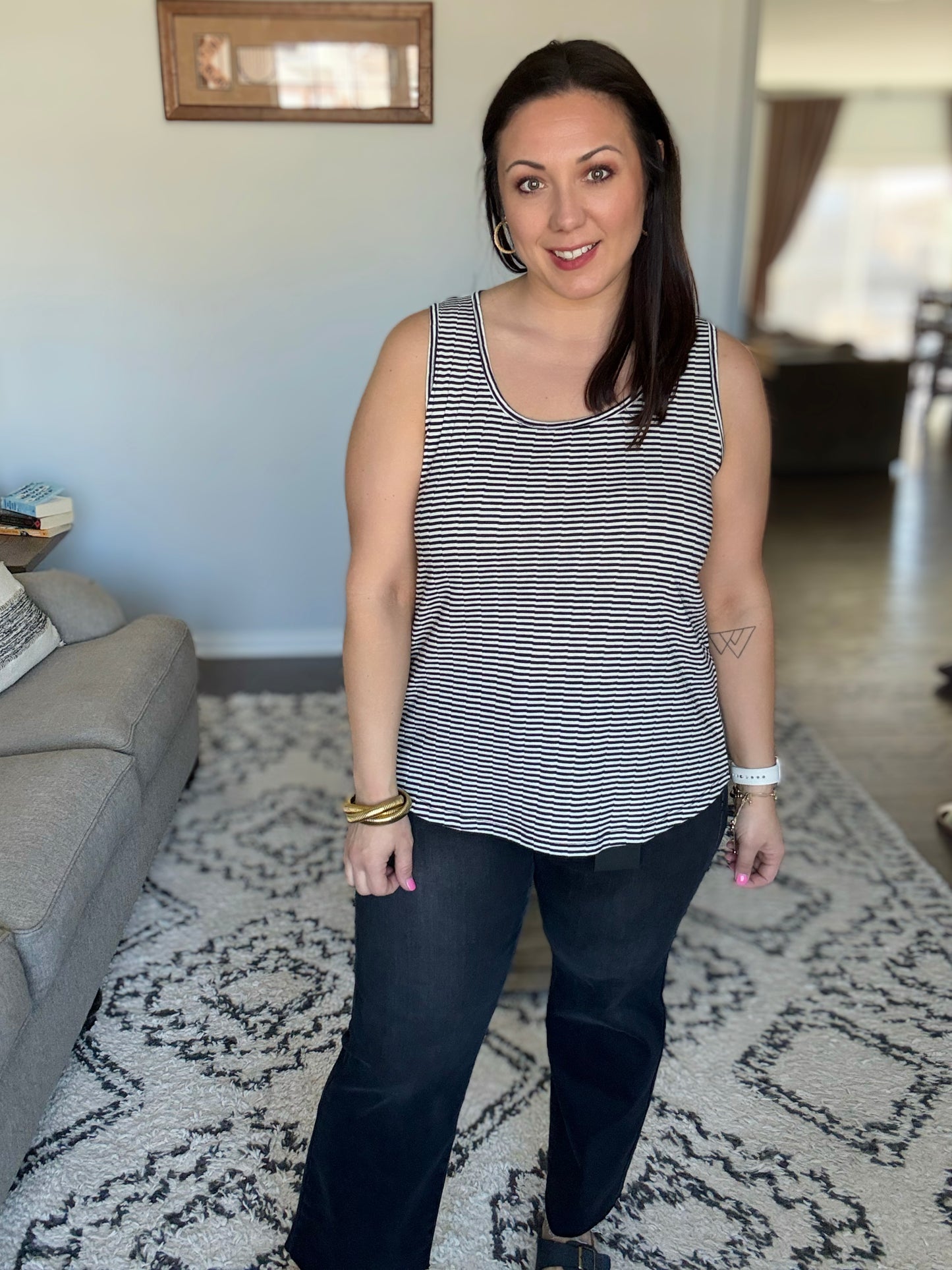 Sandy Toes, Sunburned Nose Scoop Neck Tank