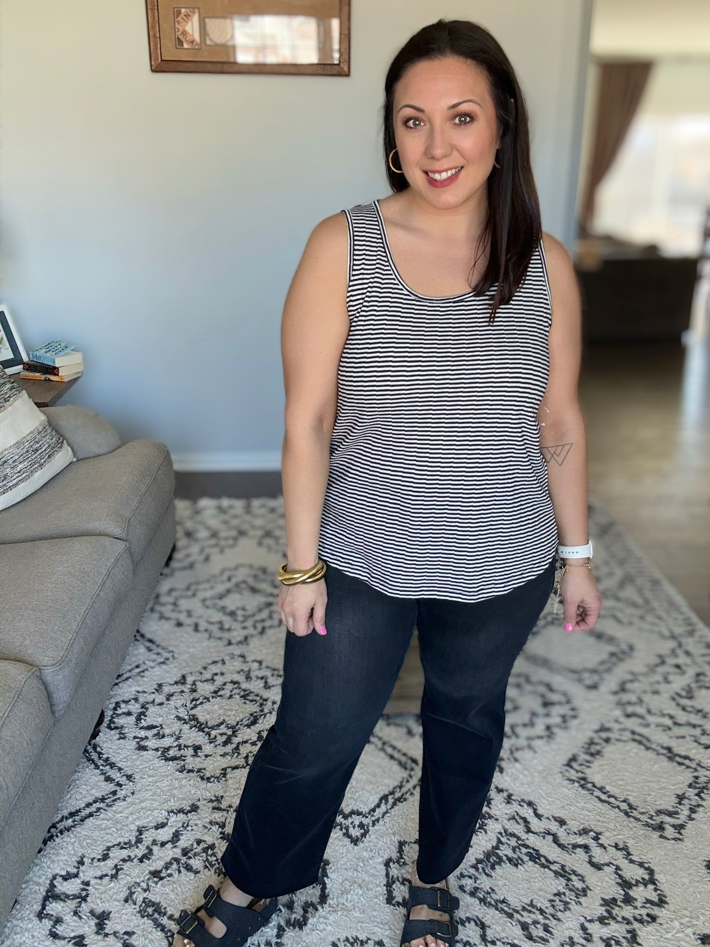 Sandy Toes, Sunburned Nose Scoop Neck Tank