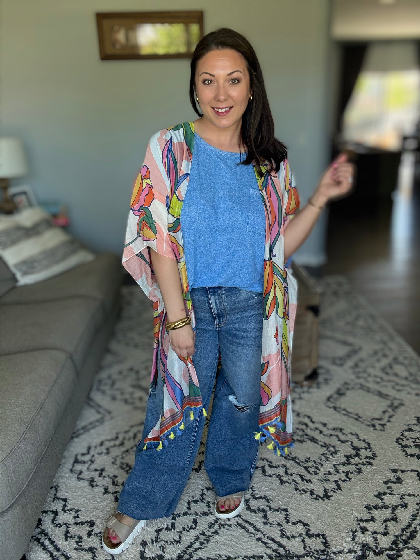 Tide to Me Open Front Kimono