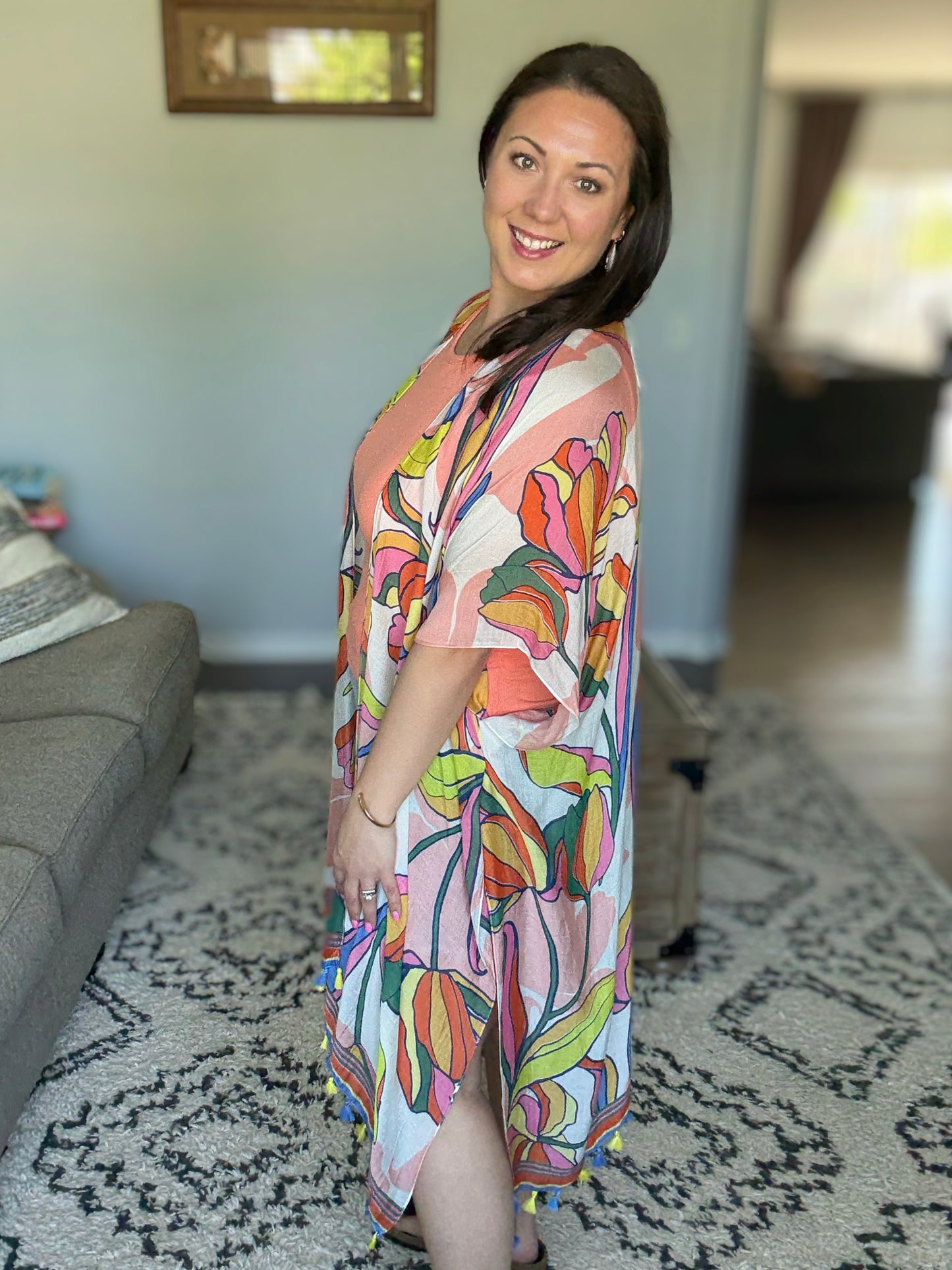 Amsterdam Tulip Season Open Front Kimono