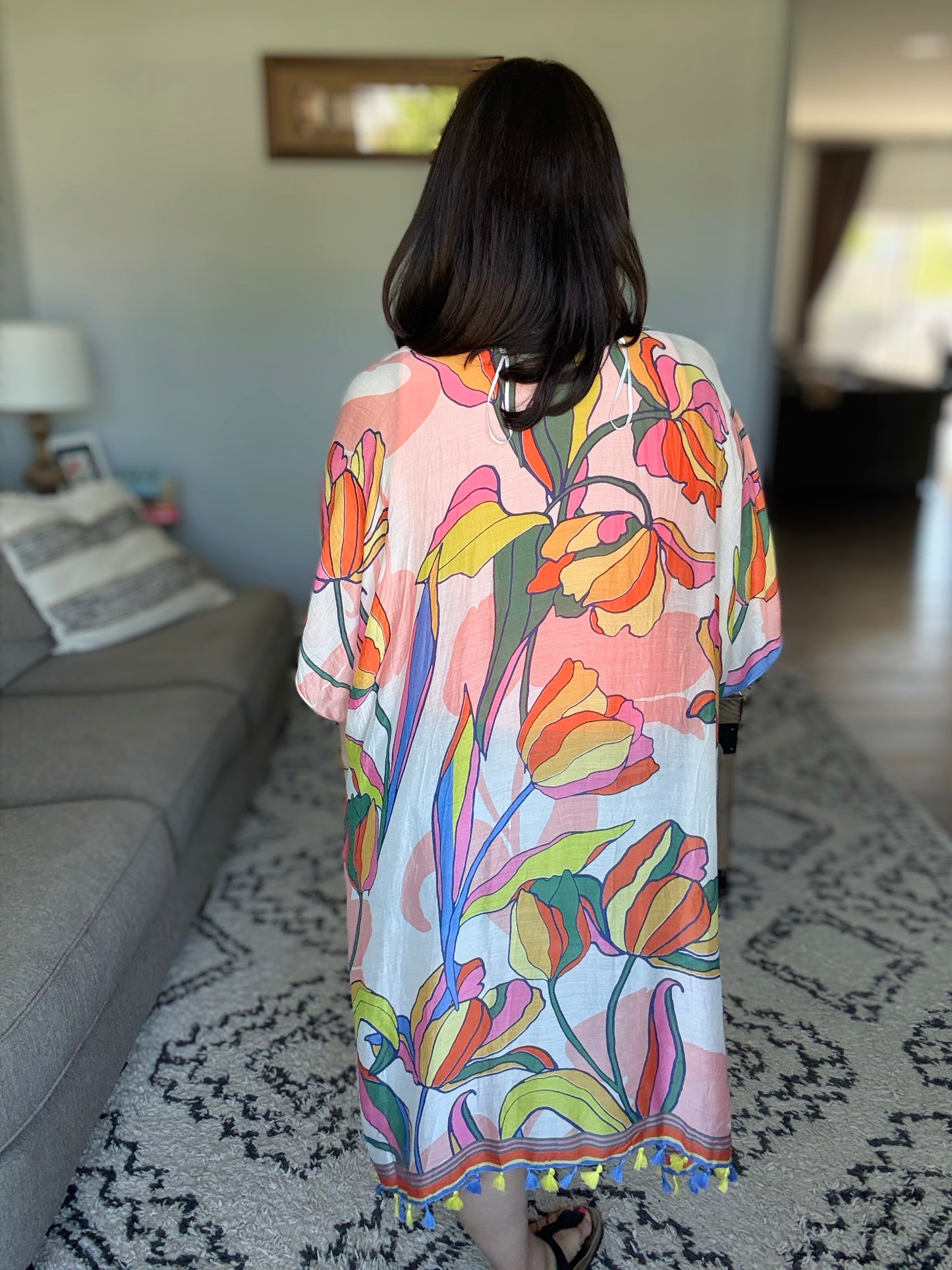 Amsterdam Tulip Season Open Front Kimono
