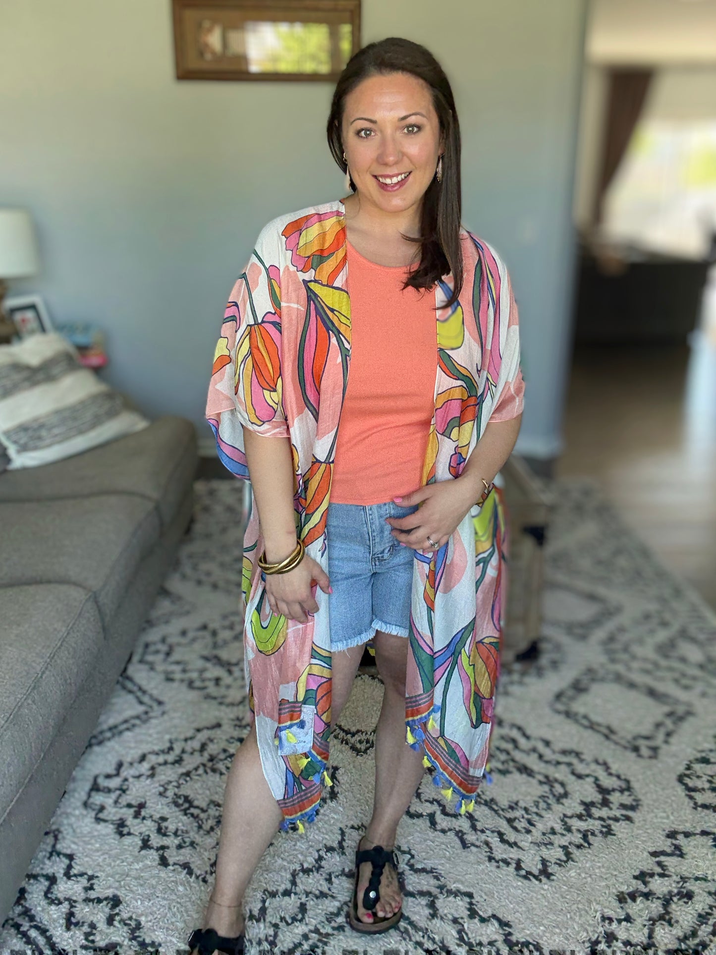 Amsterdam Tulip Season Open Front Kimono