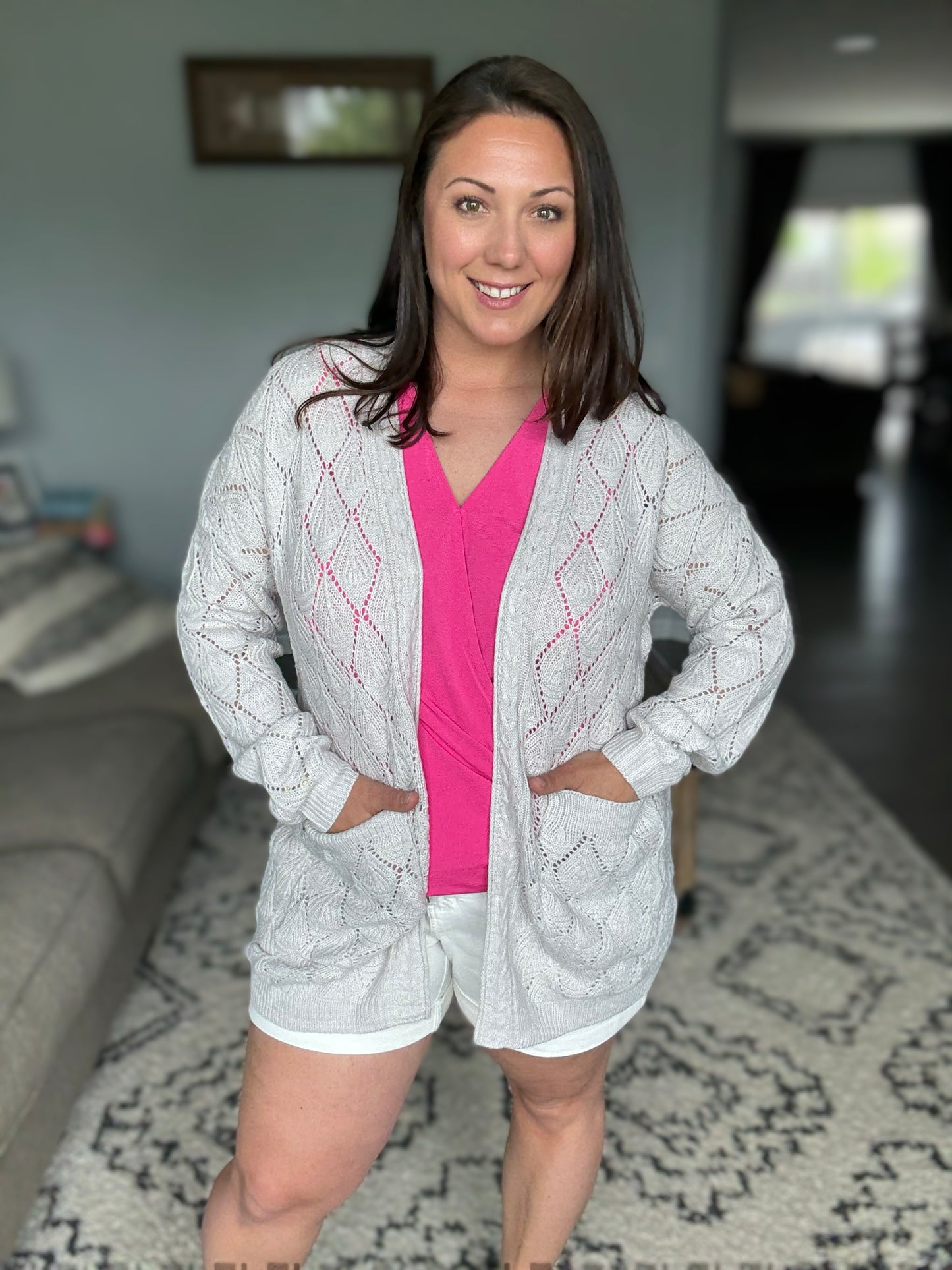 IN STOCK Open Knit Cardigan - Neutral